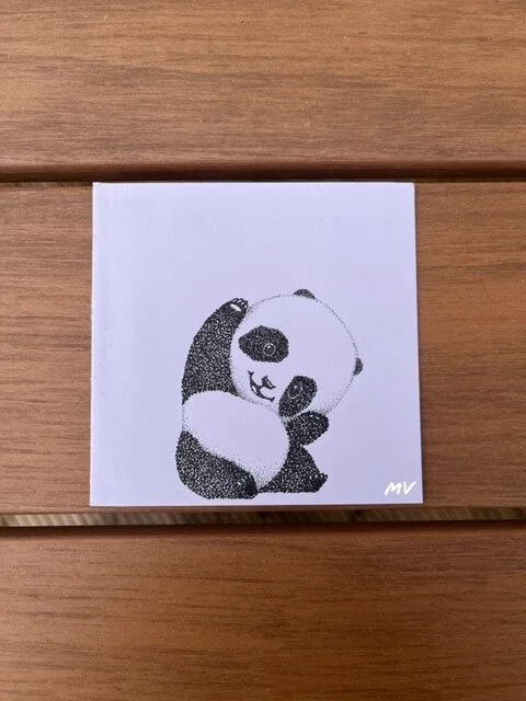 Panda Fine Line Illustration