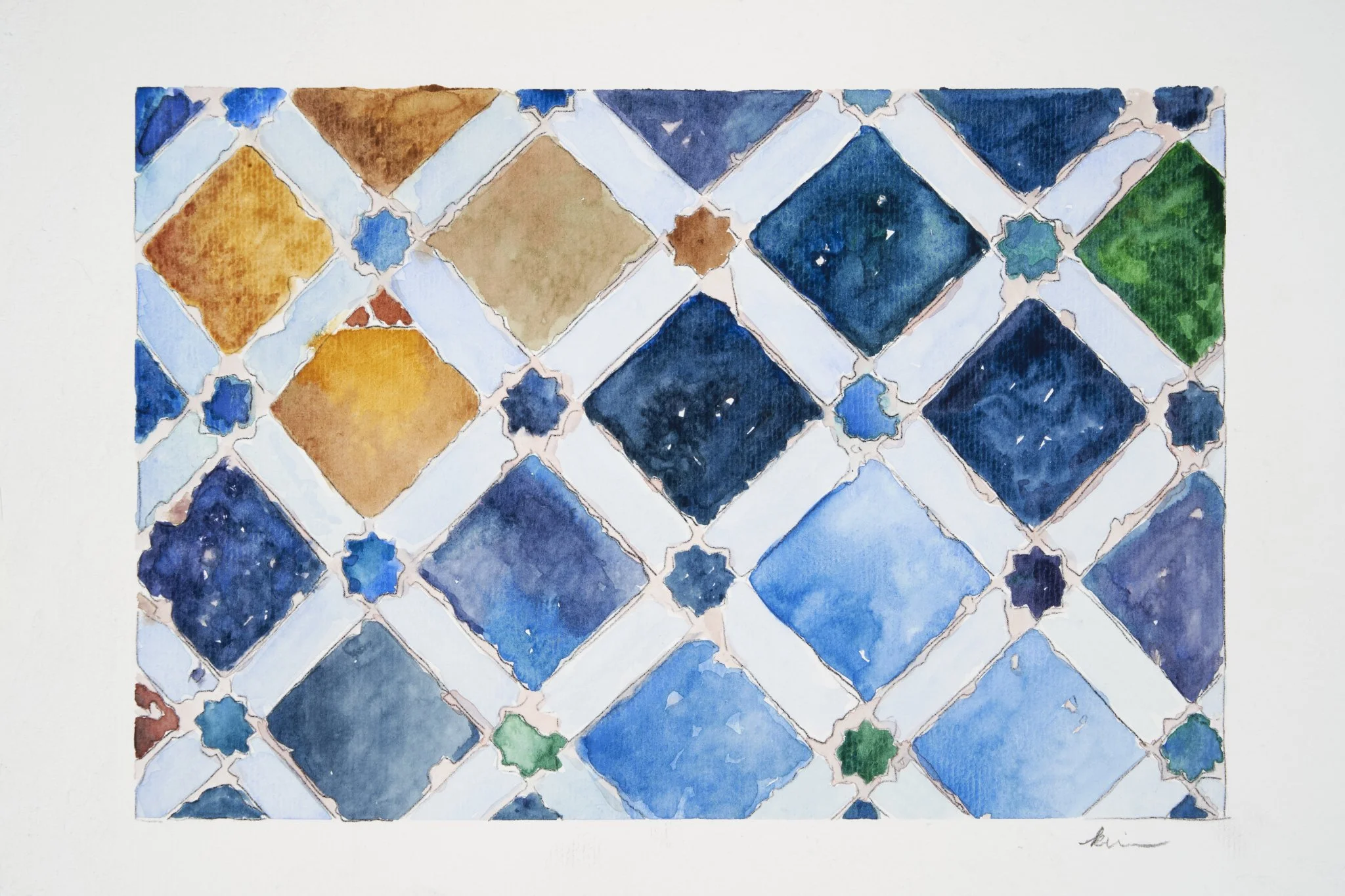 “Mosaic”
Watercolor on paper
29cm x 19cm