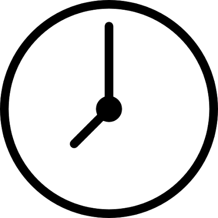 Relógio analógico mostrando 6 horas