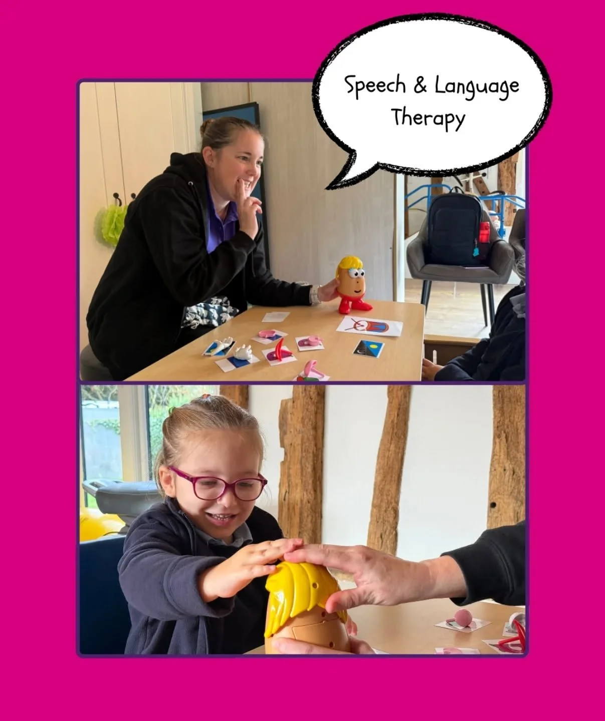 It's great to see our Speech and Language Therapy Service is getting busier each week.

Karen is our highly experienced therapist running the service,  and all her patients are making amazing progress whilst having fun at the same time! 

If your chi