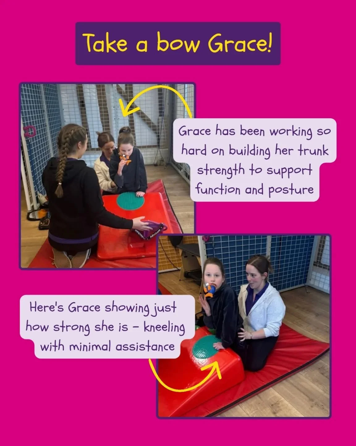 Go Grace!!👏👏

#functionaltraining #strength #childrensphysiotherapy #kneeling #progress