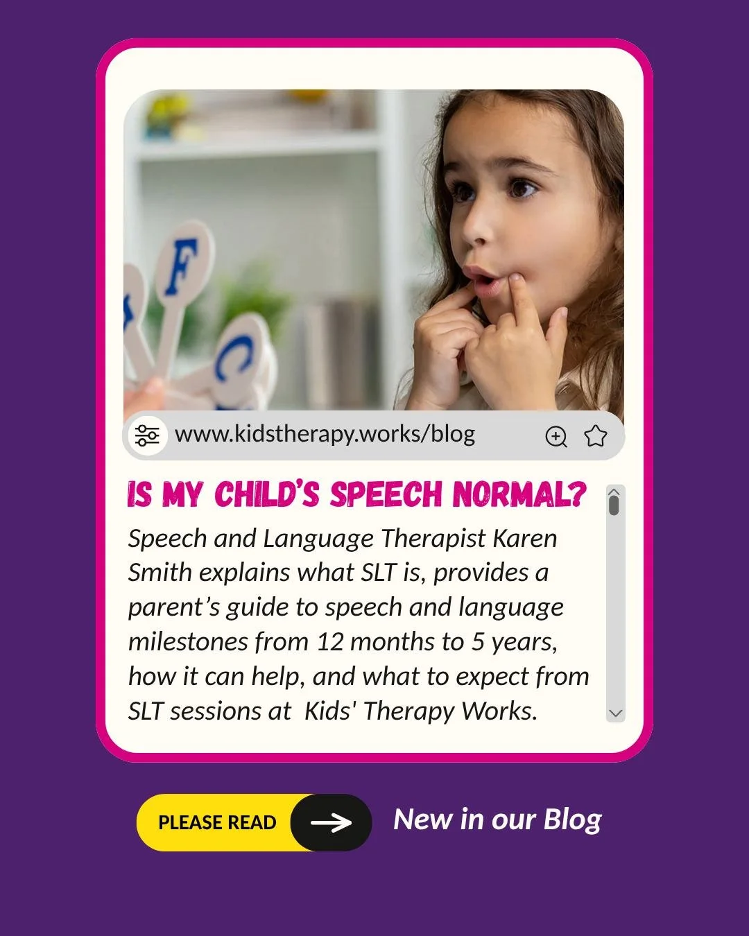 Is your child's speech where it should be? Every child develops at their own pace - but knowing what to look for at each age can give you real peace of mind.

Our new blog covers what most children can do from 12 months to 5 years, the difference bet
