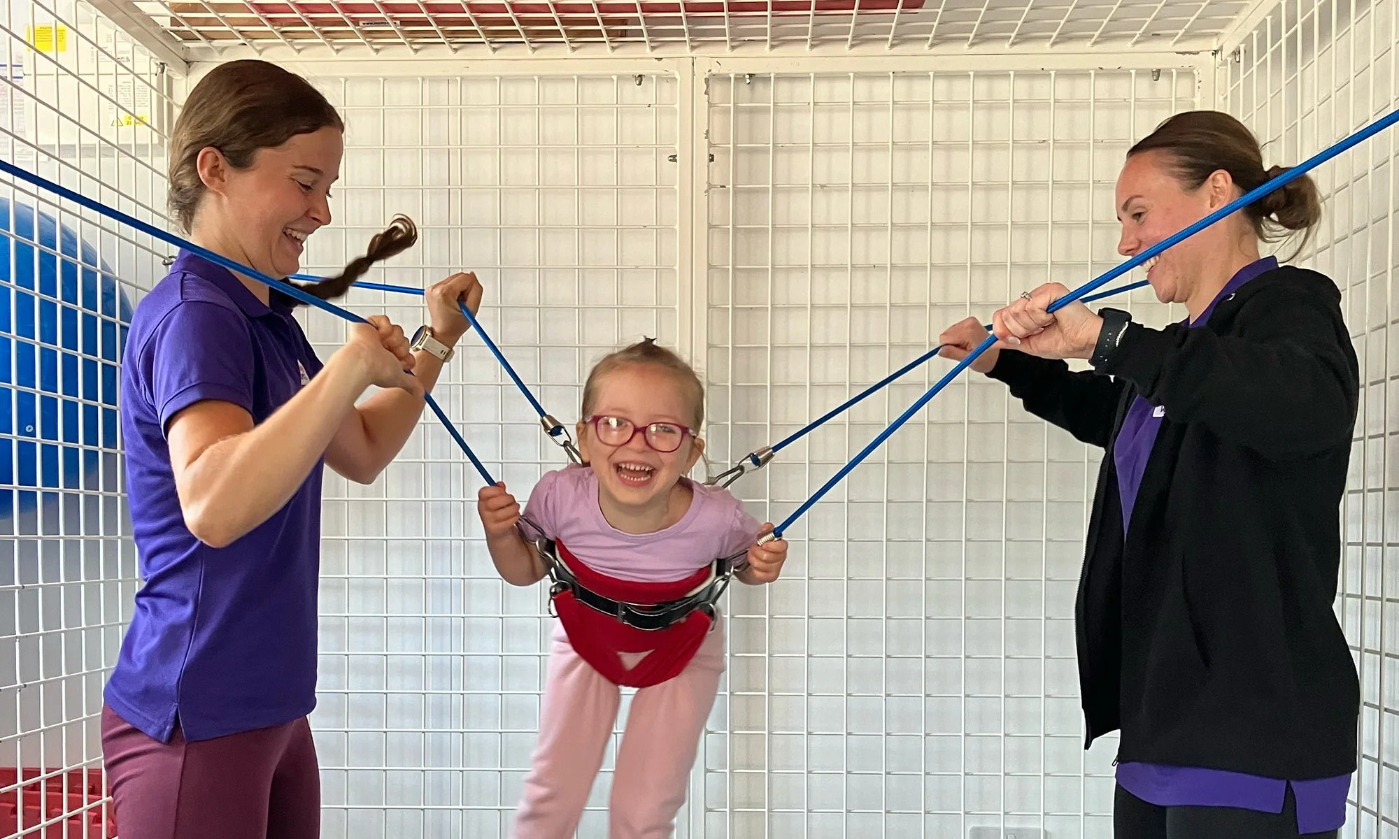 Child Receiving Spider Cage Therapy
