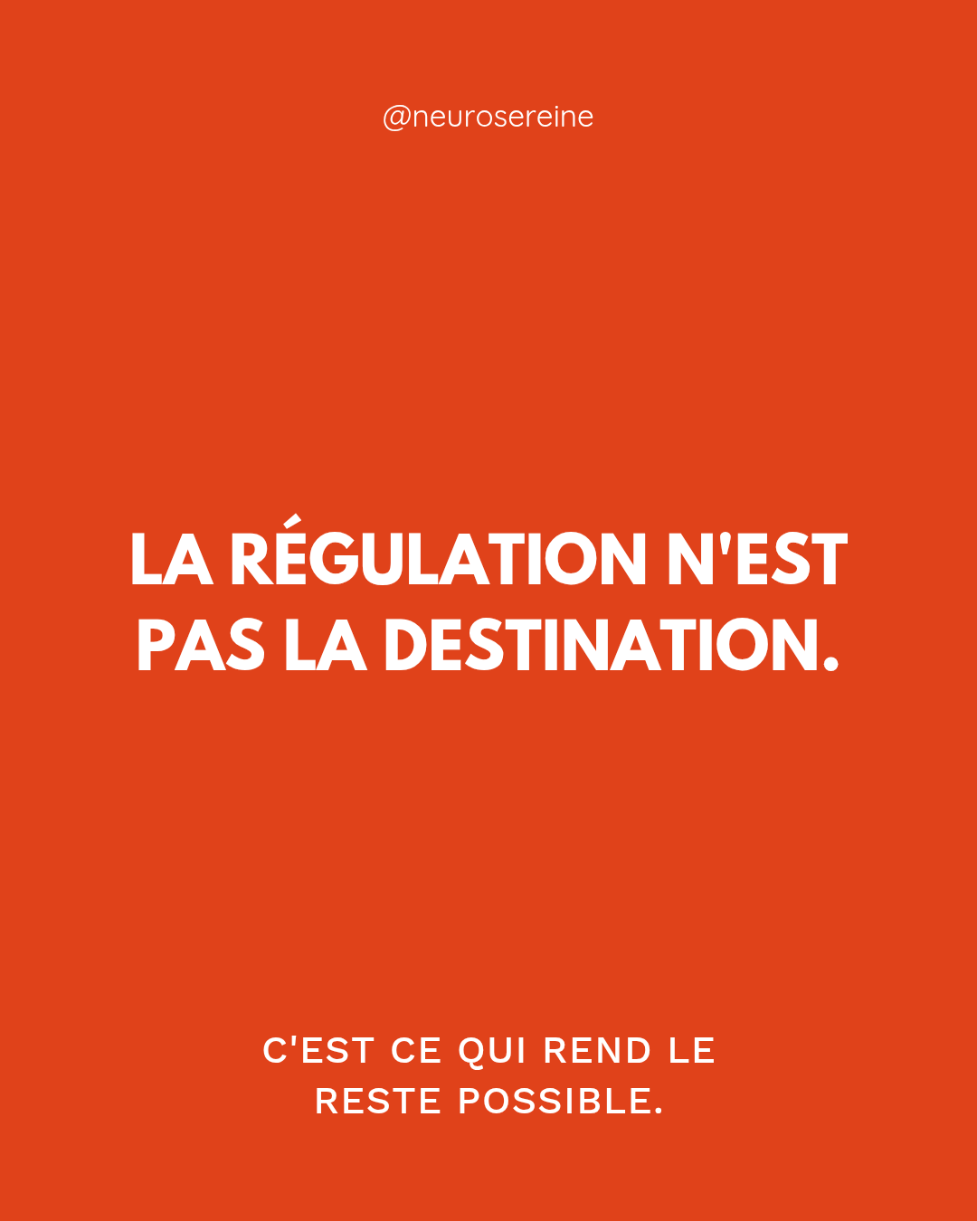 La régulation n'a jamais été un objectif.