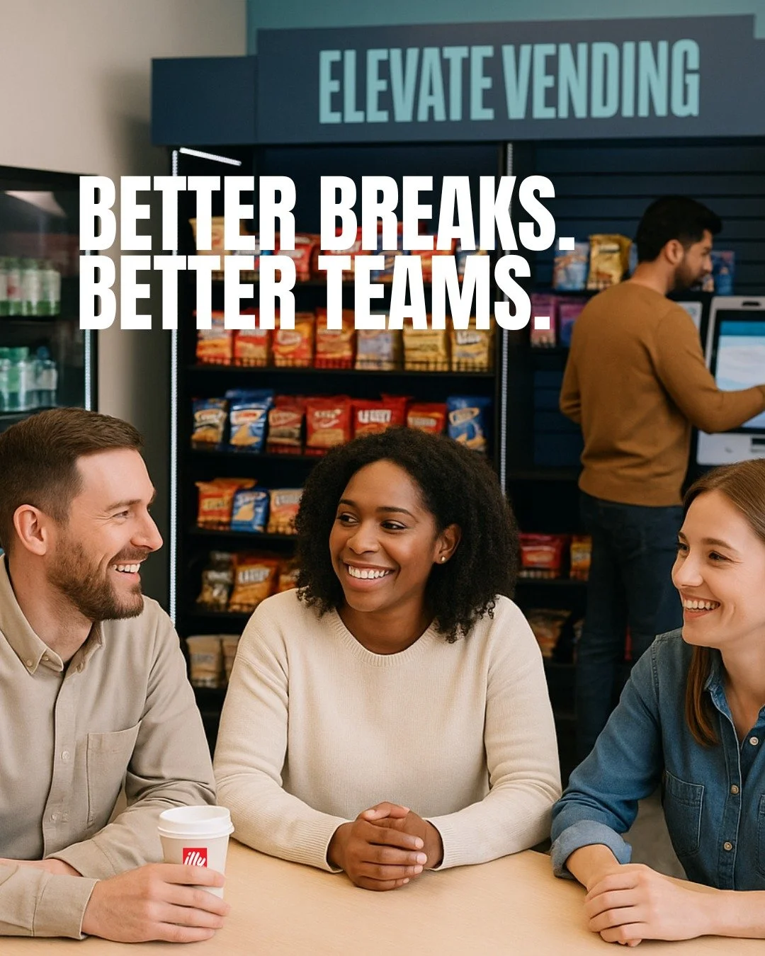 This isn&rsquo;t just a break&mdash;it&rsquo;s a reset.

When your team fuels better, they work better.
Elevate markets deliver clean, local, purpose-driven snacks that actually support performance&mdash;without killing the vibe.

Quick bite. Full re