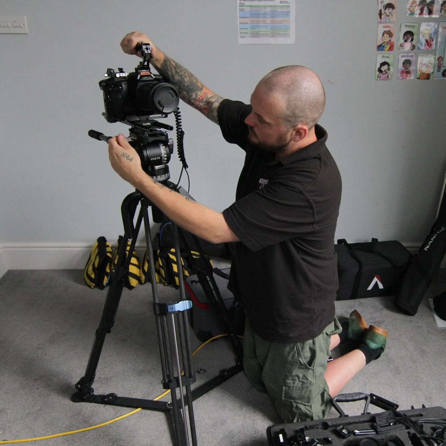 Hiya. Here&rsquo;s a pic of me setting up again and here&rsquo;s a really angry photo of Tommy (this guy - he&rsquo;s lovely really). You&rsquo;d never know this was a really fun shoot, one we&rsquo;ll remember! Today&rsquo;s client was amazing, such