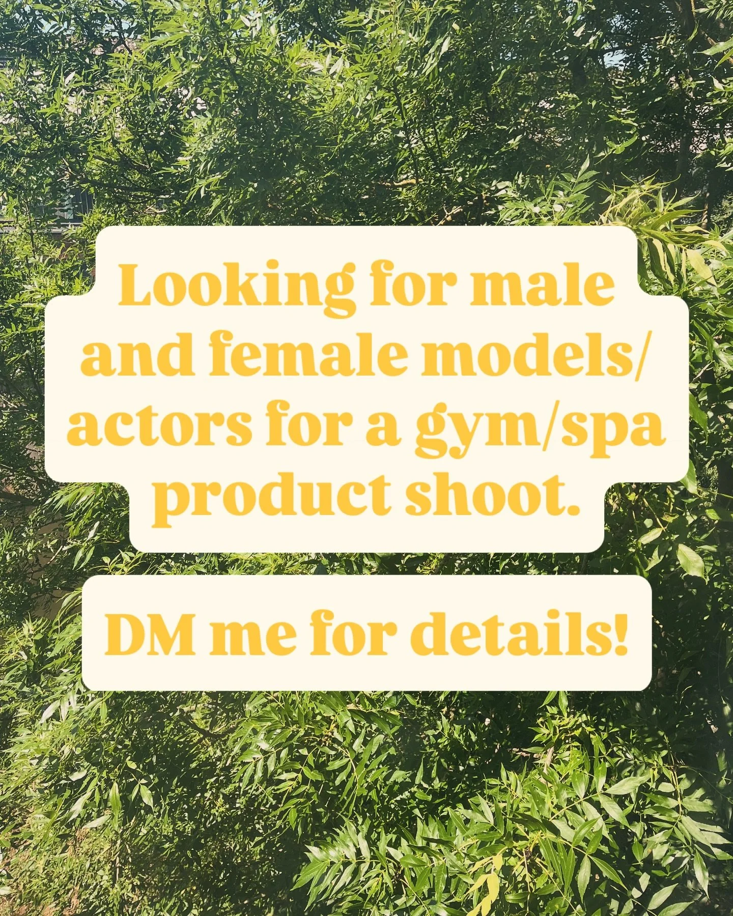 We&rsquo;re looking for 1x male model and 1x female model or actors for a gym/spa related product shoot. Date TBC but will be in the next month. DM me for details and with some pics of you 🫡