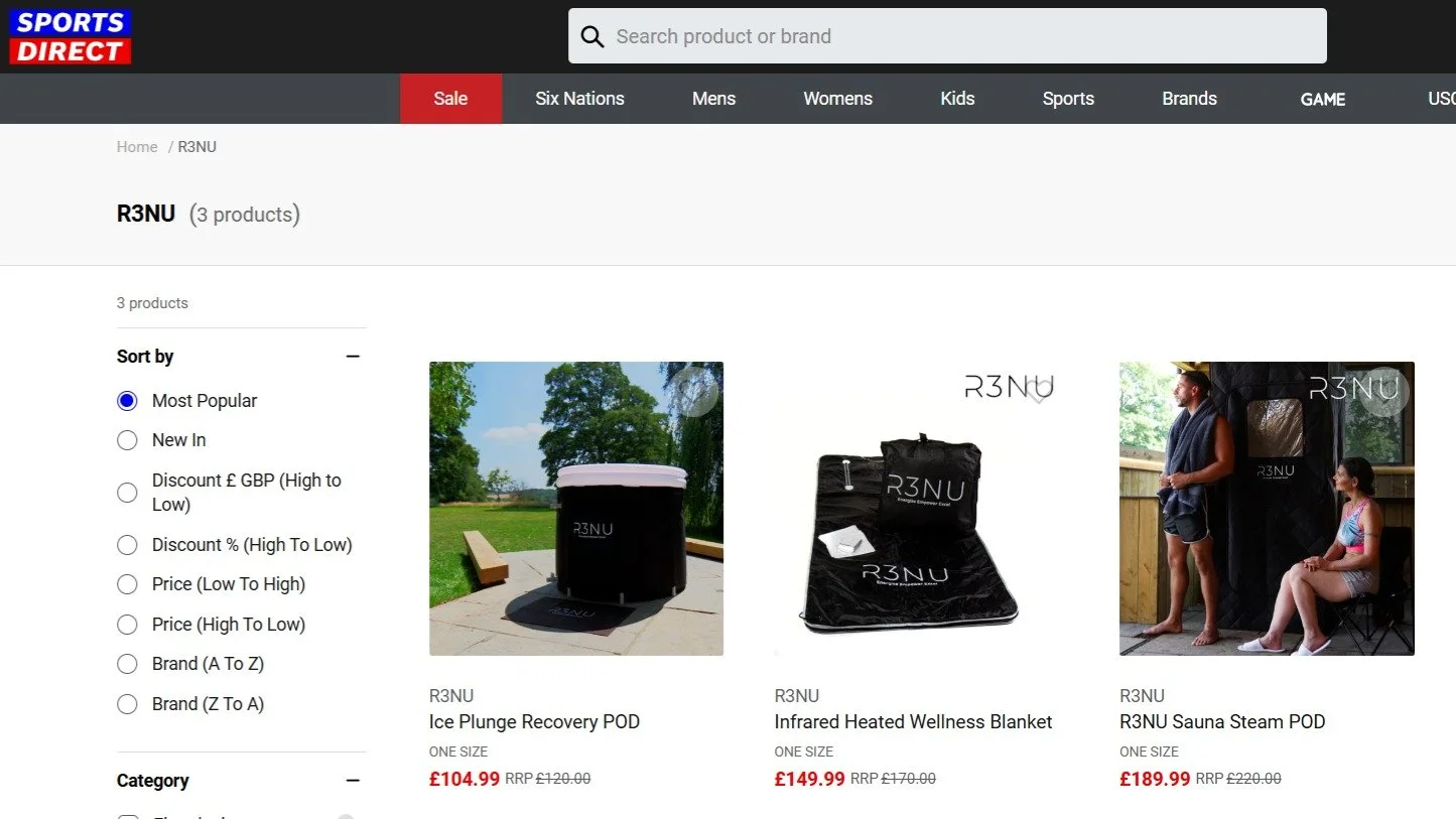 Crazy to see our work out there on websites like @sportsdirectuk @bandq_uk @frasers !! Shoutout to our amazing models @curtisclacey and @hrhmodel 😎🥳