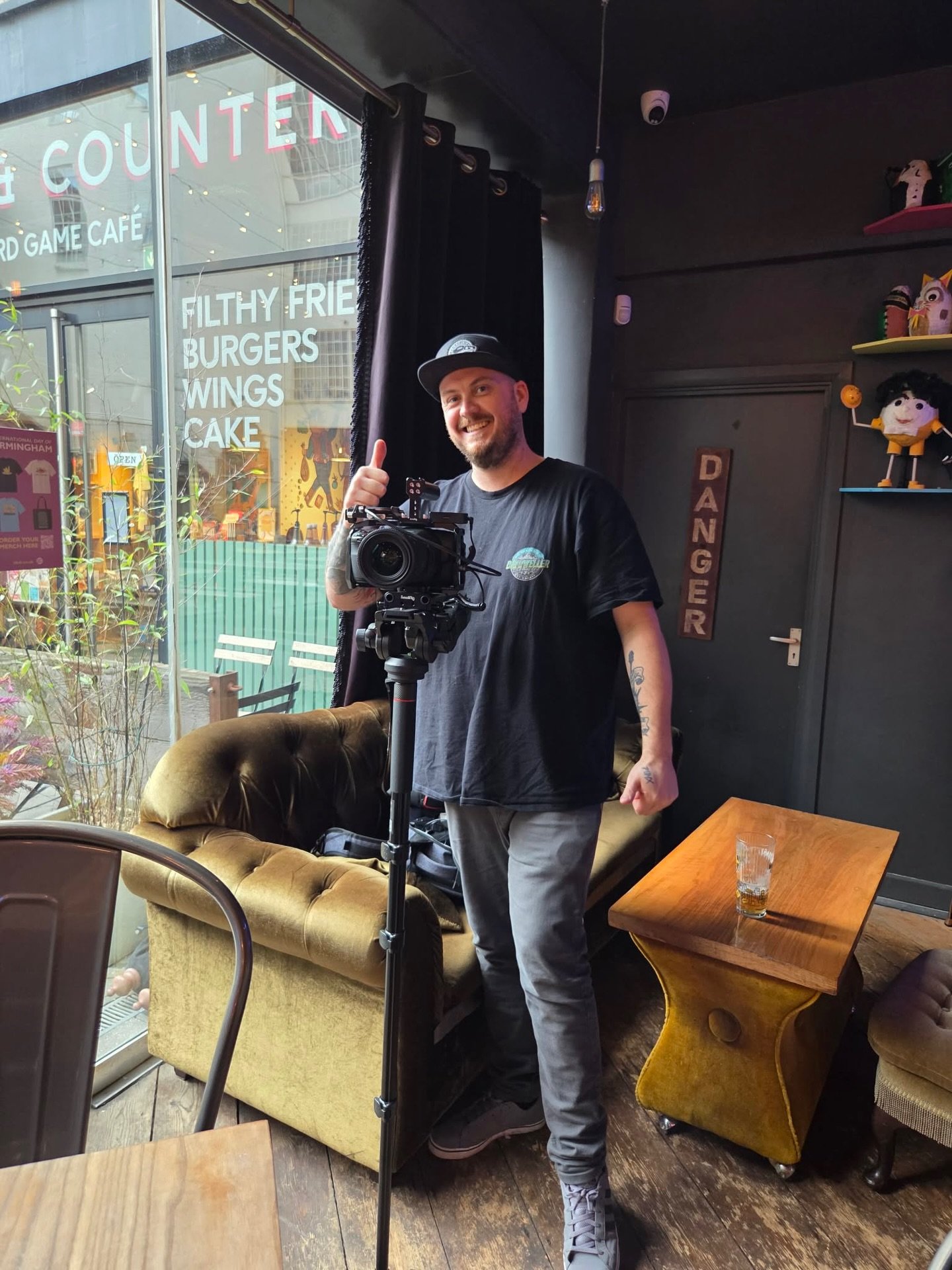 Here I am pretending to film something. Camera is off. It&rsquo;s a lie. IT&rsquo;S A LIE! Great fun in Birmingham yesterday (actually) filming some content for the upcoming @midlandsmovies awards! Thanks for the pictures Mike.