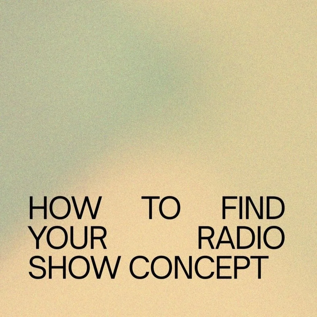 How to find your radio show concept