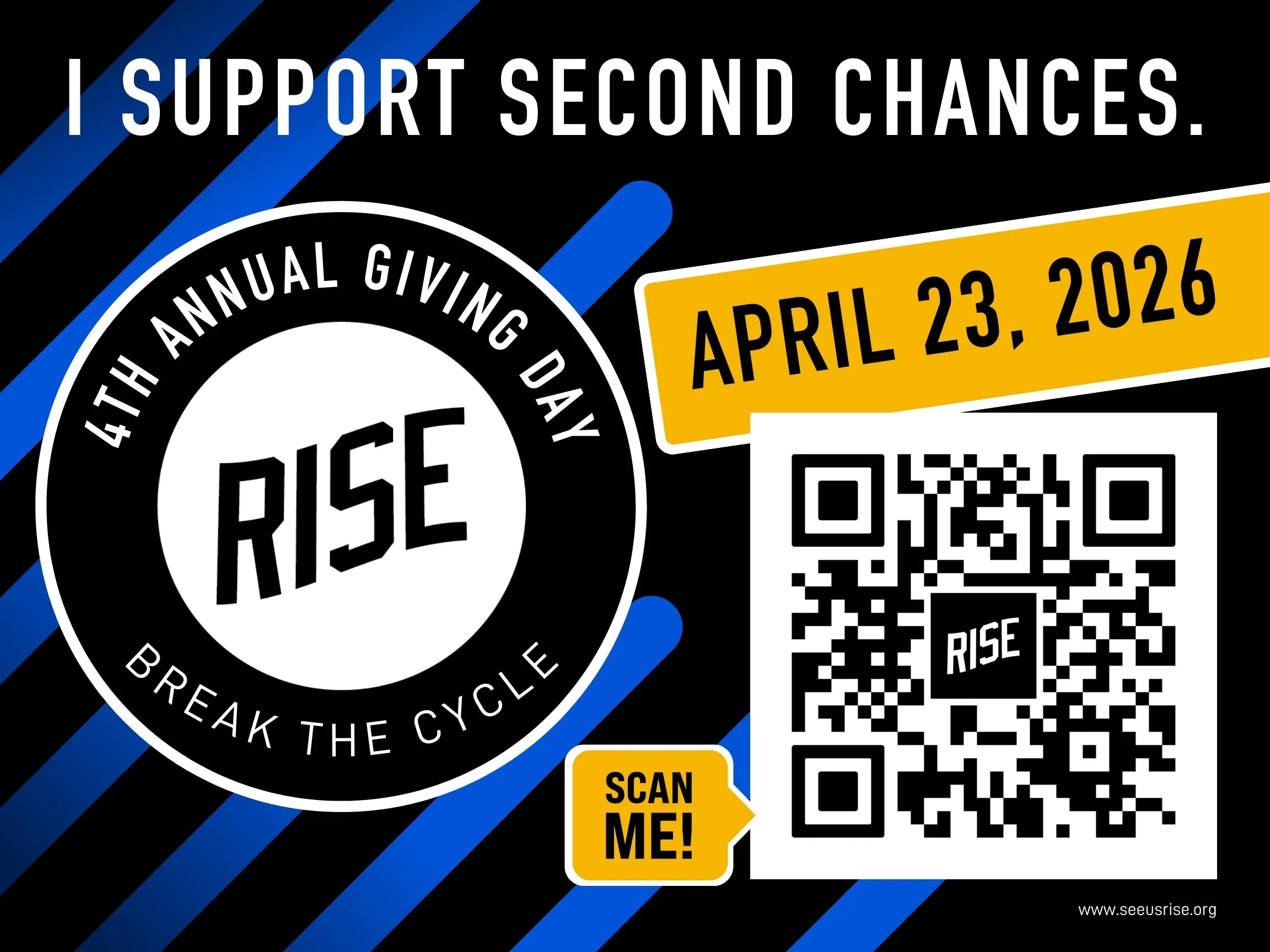 RISE Annual Giving Day Yard Signs | RISE Academy Reentry Program
