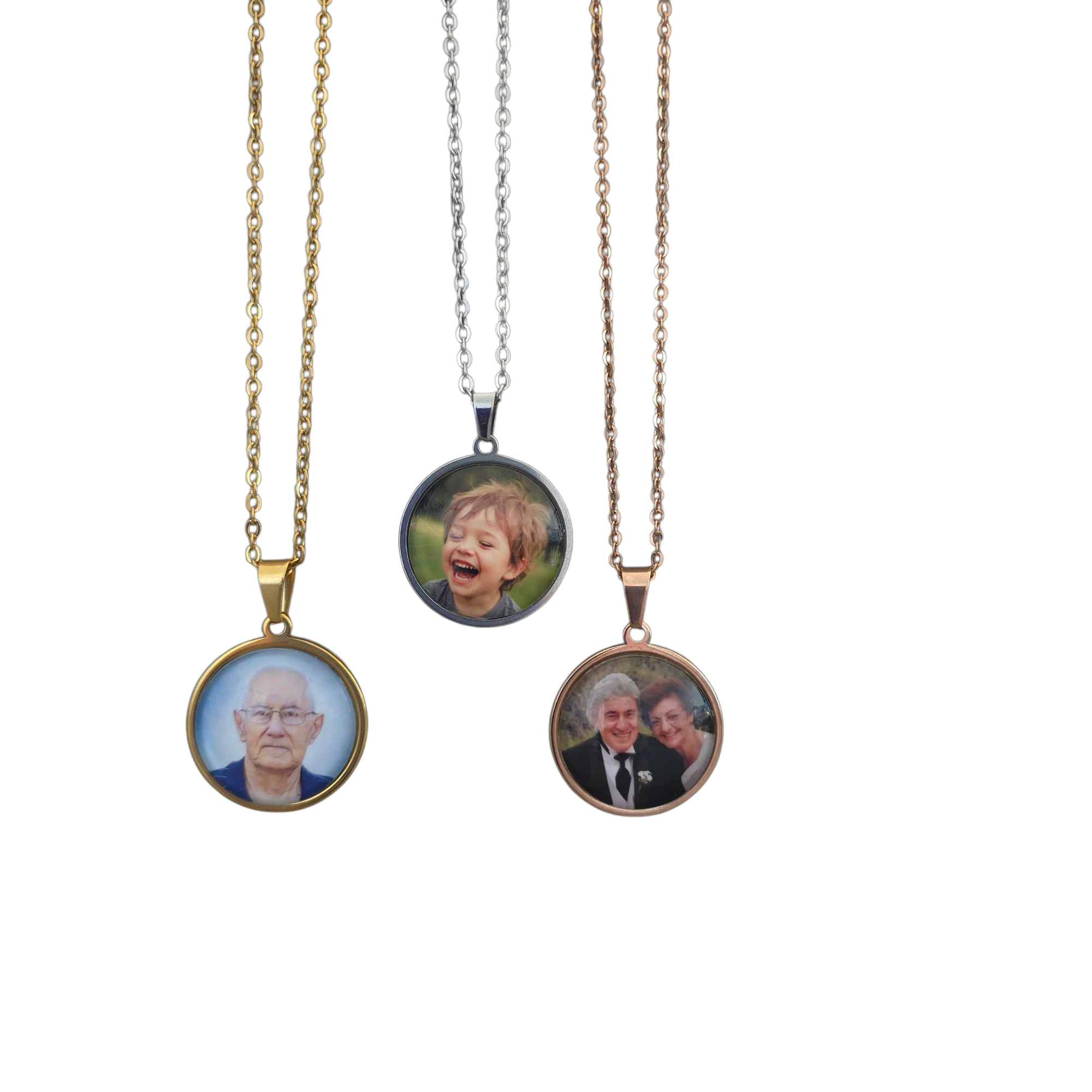 Engraved Photo Pendant - Available in Gold, Silver & Rose Gold