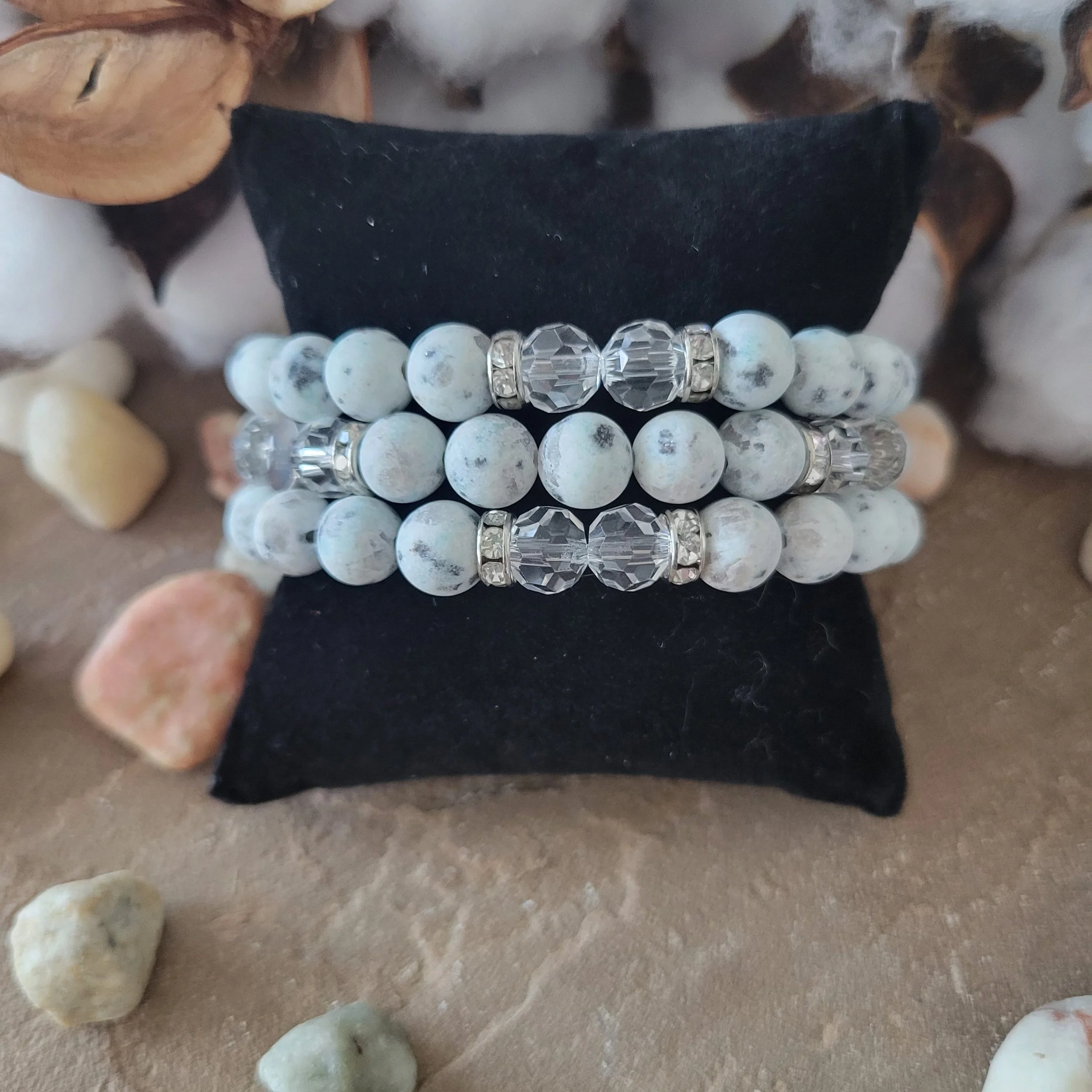 Snow Leopard Stackable Bracelet