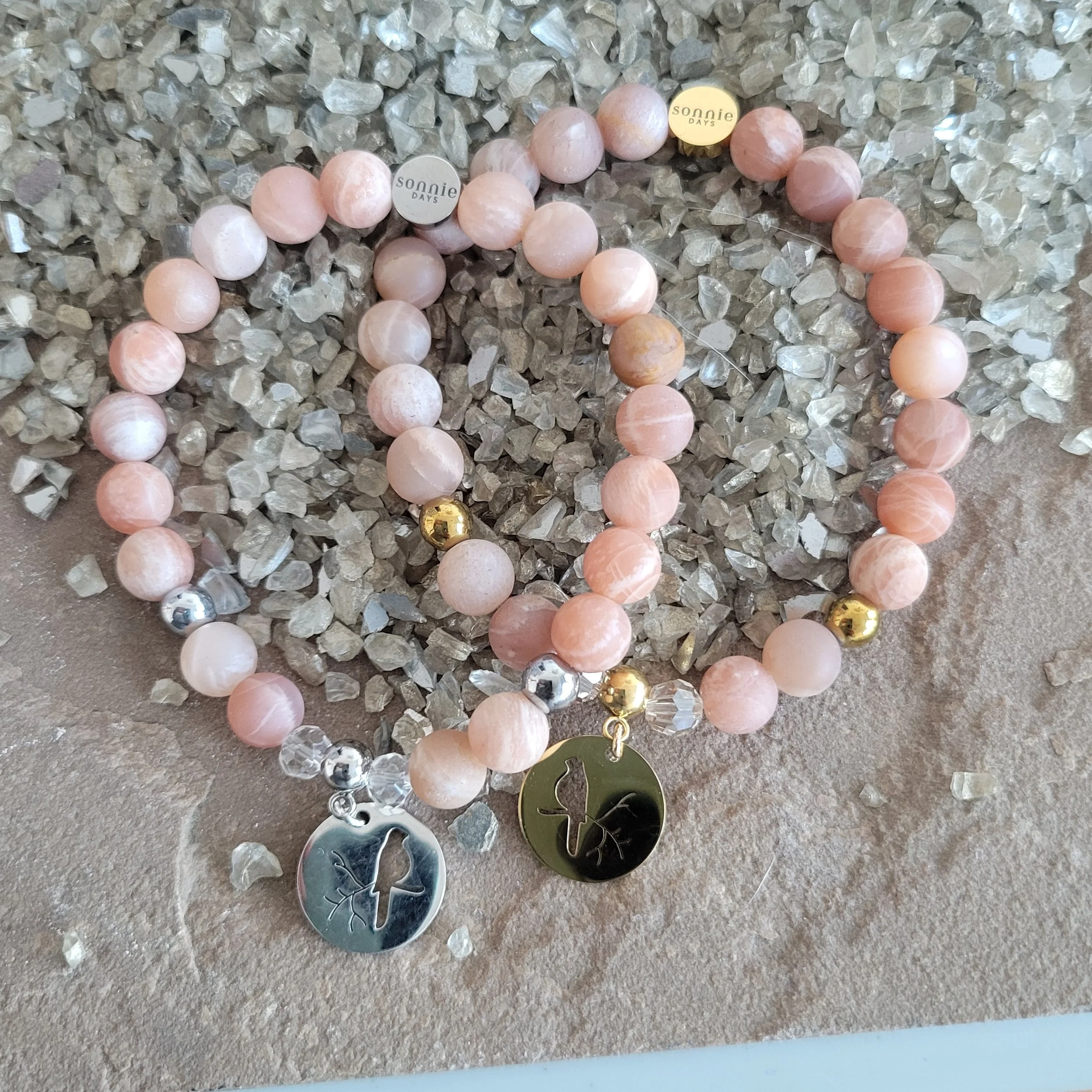 Cardinal Kisses Bracelet – 8mm Moonstone Remembrance Bracelet