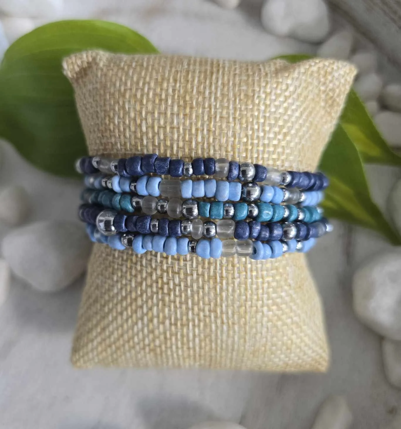 Seeded Blue Stackable Bracelet | Sonnie Days, Inc.