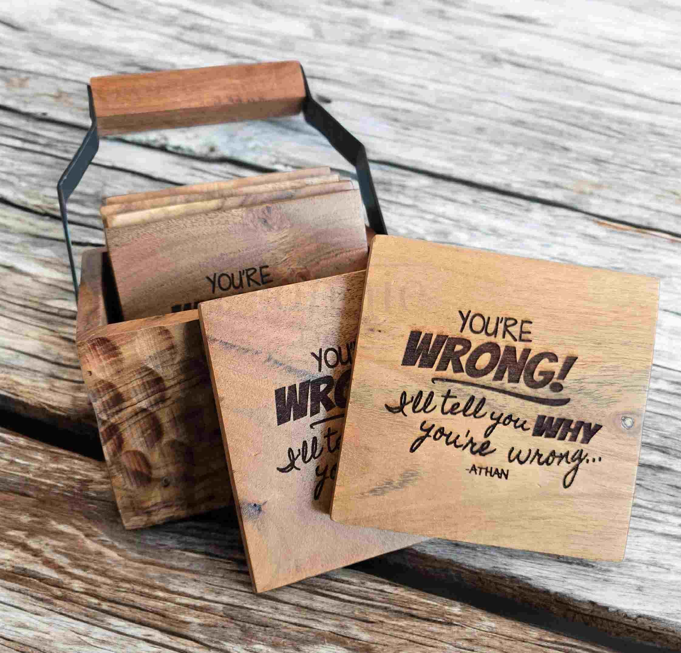 Customized Wood Coaster Set | Sonnie Days, Inc