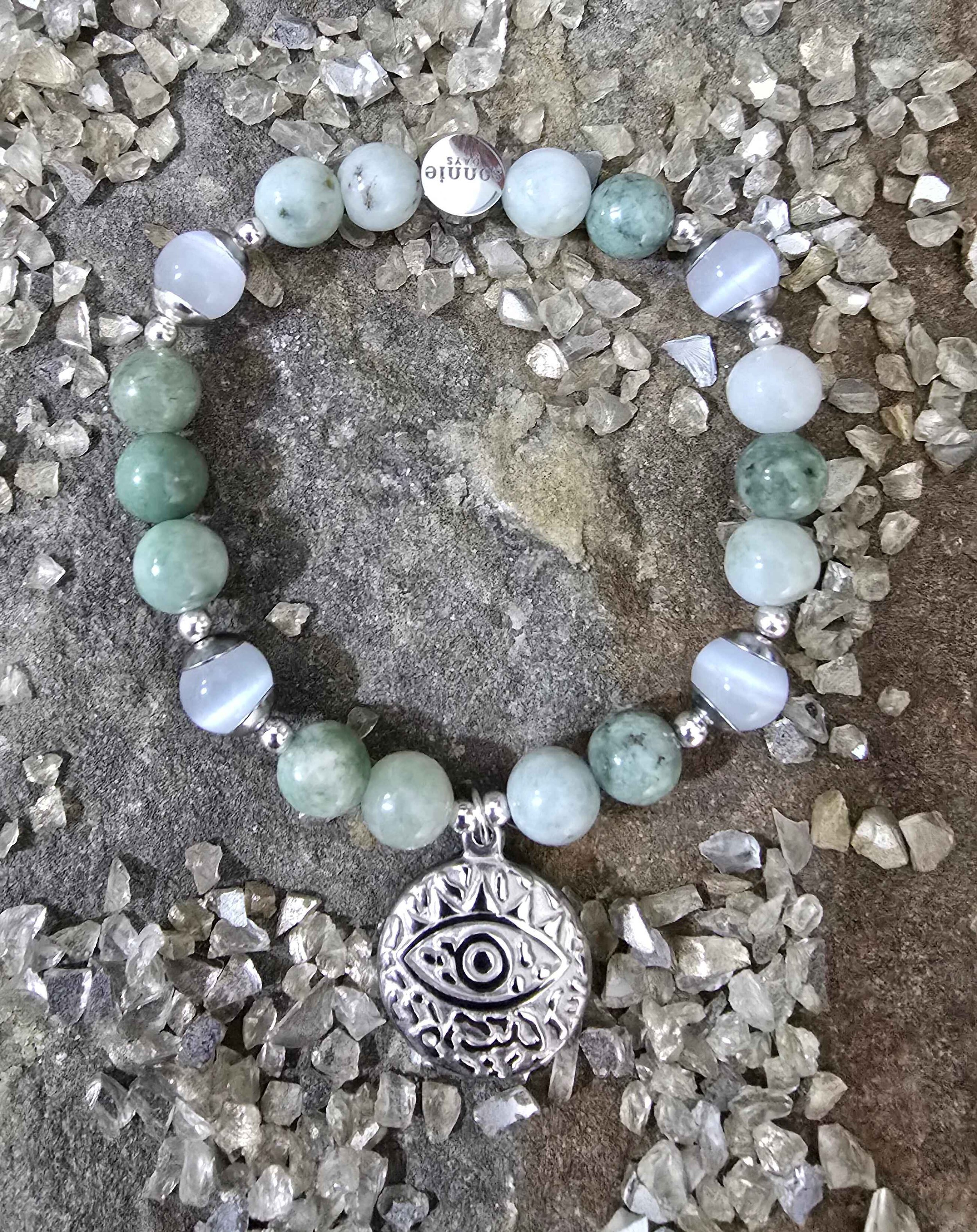 Evil Eye Semi-Precious Bracelet – Protection, Good Luck & Prosperity