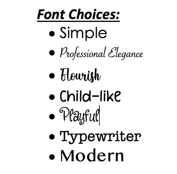 Wood-pen-font-choices