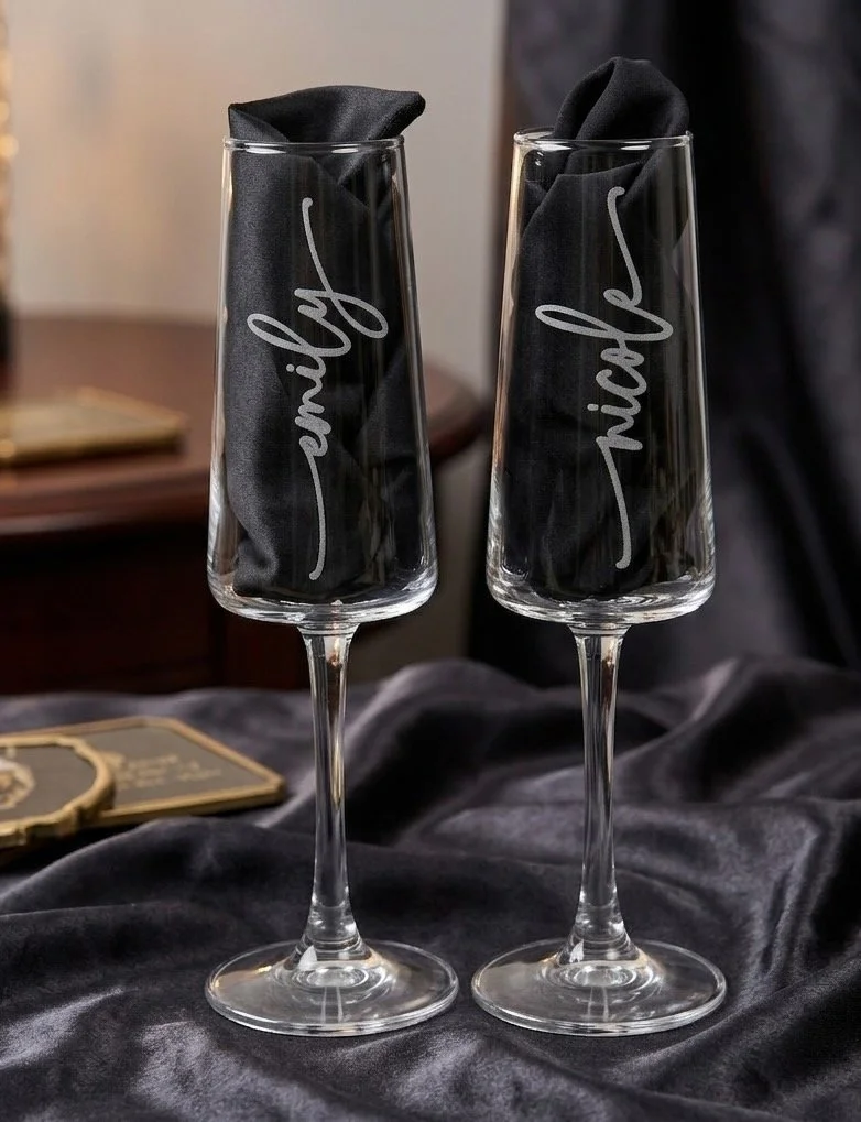 mongram-flute-glass-etching