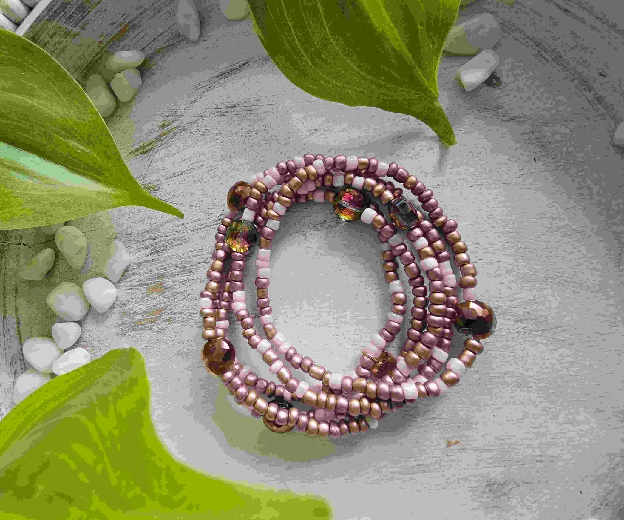 Whisper Pink Stacked Bracelets | Sonnie Days, Inc.