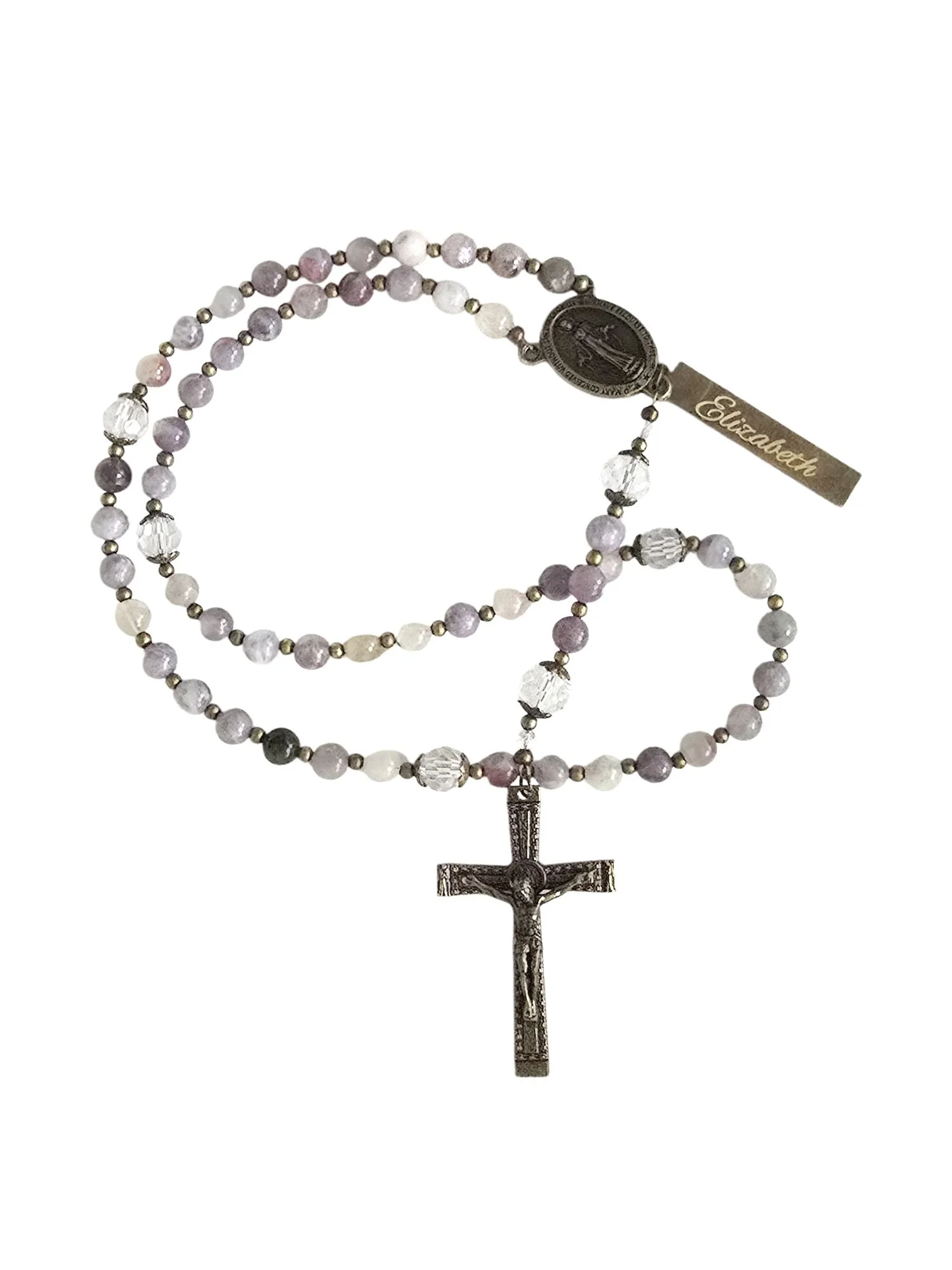 Tourmaline & Lepidolite Purple Hues Rosary