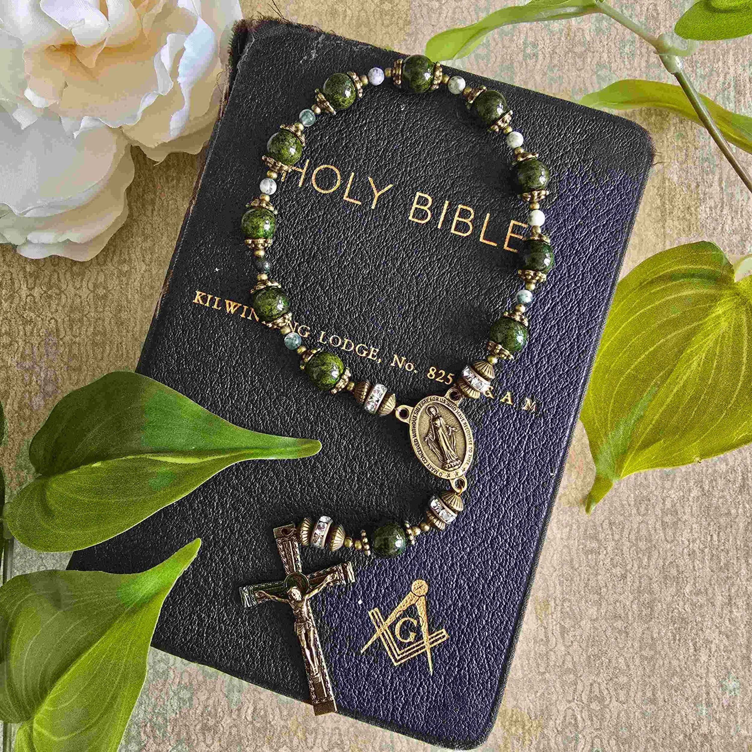 Handmade Semi-Precious Doorknob Rosary – A Gift of Faith & Comfort