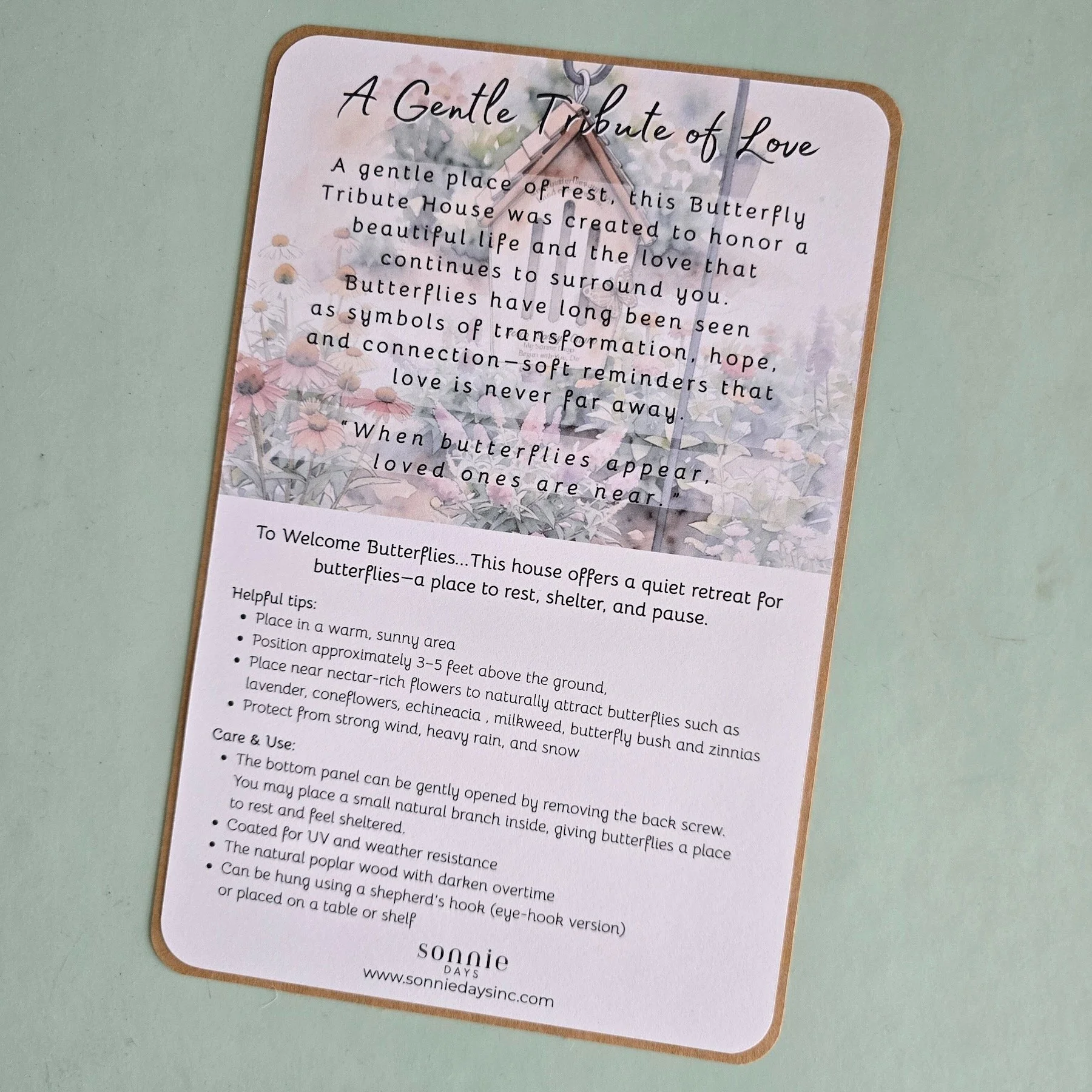 Butterfly-tribute-card | Sonnie-days