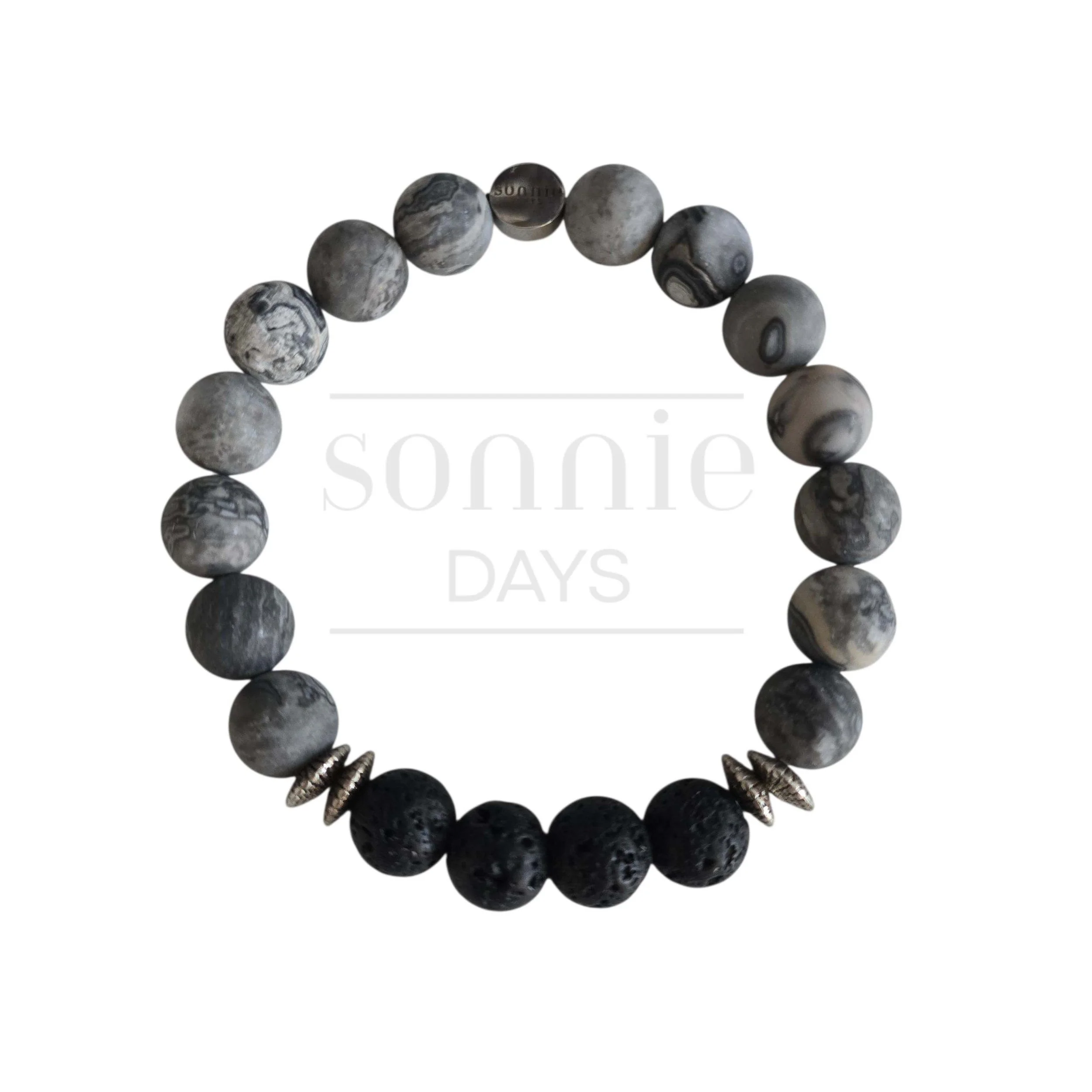 Nightfall Men’s Bracelet – Jasper & Lava