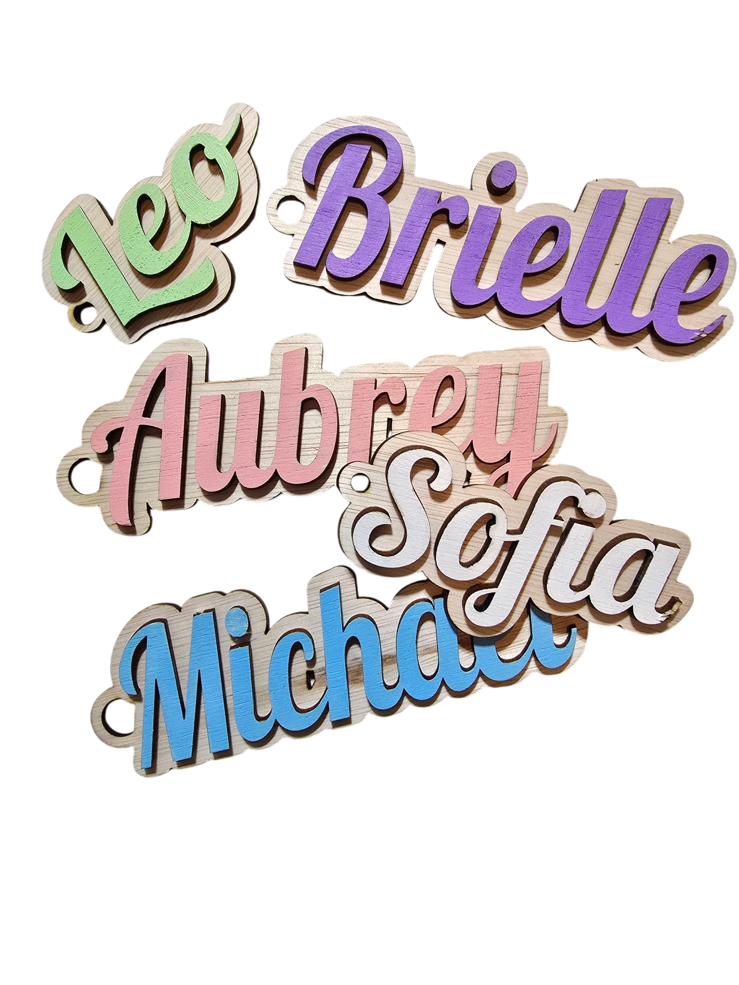 Personalized Wooden Name Tags