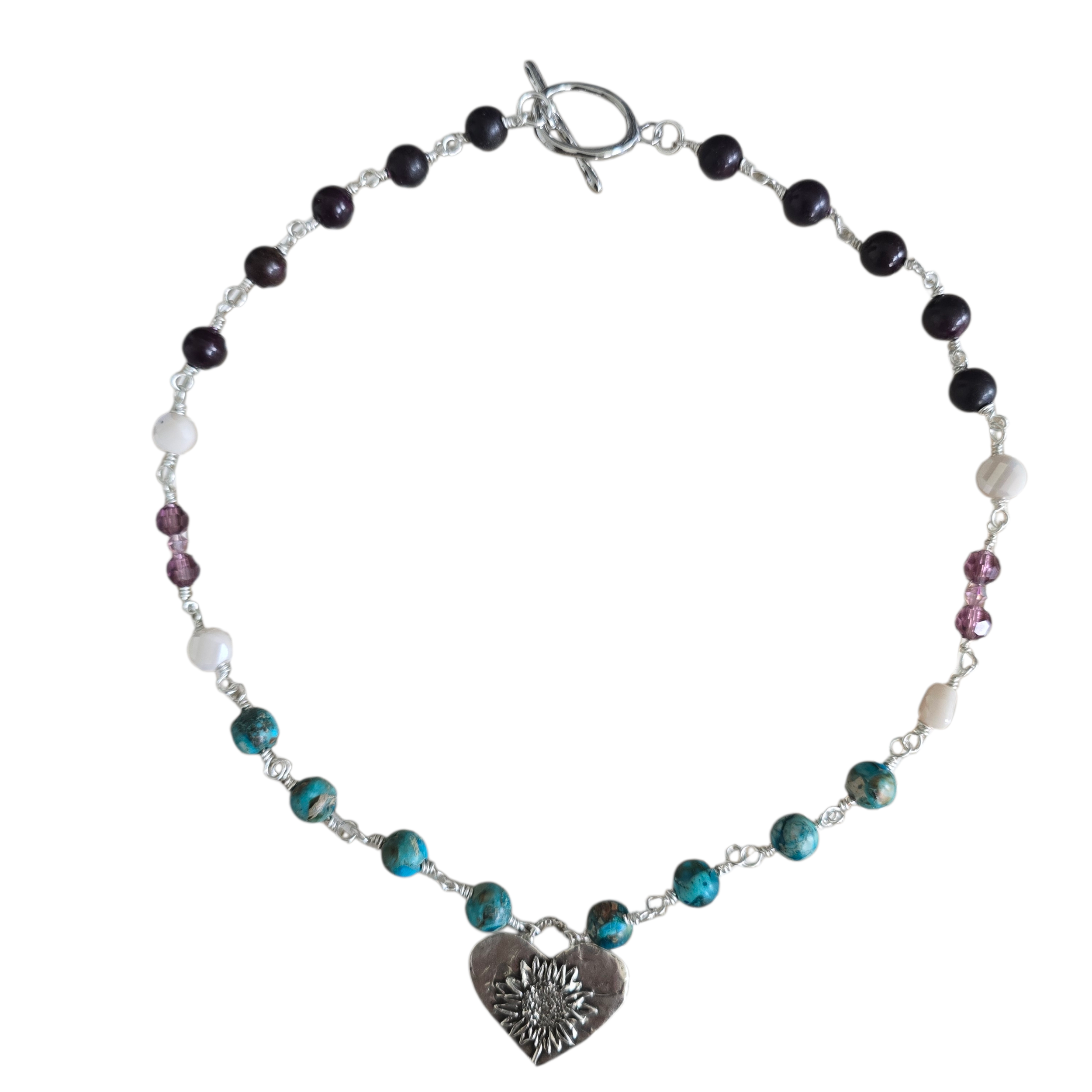 Semi-Precious Gemstone Heart Necklace – Ocean & Plum Artisan Design