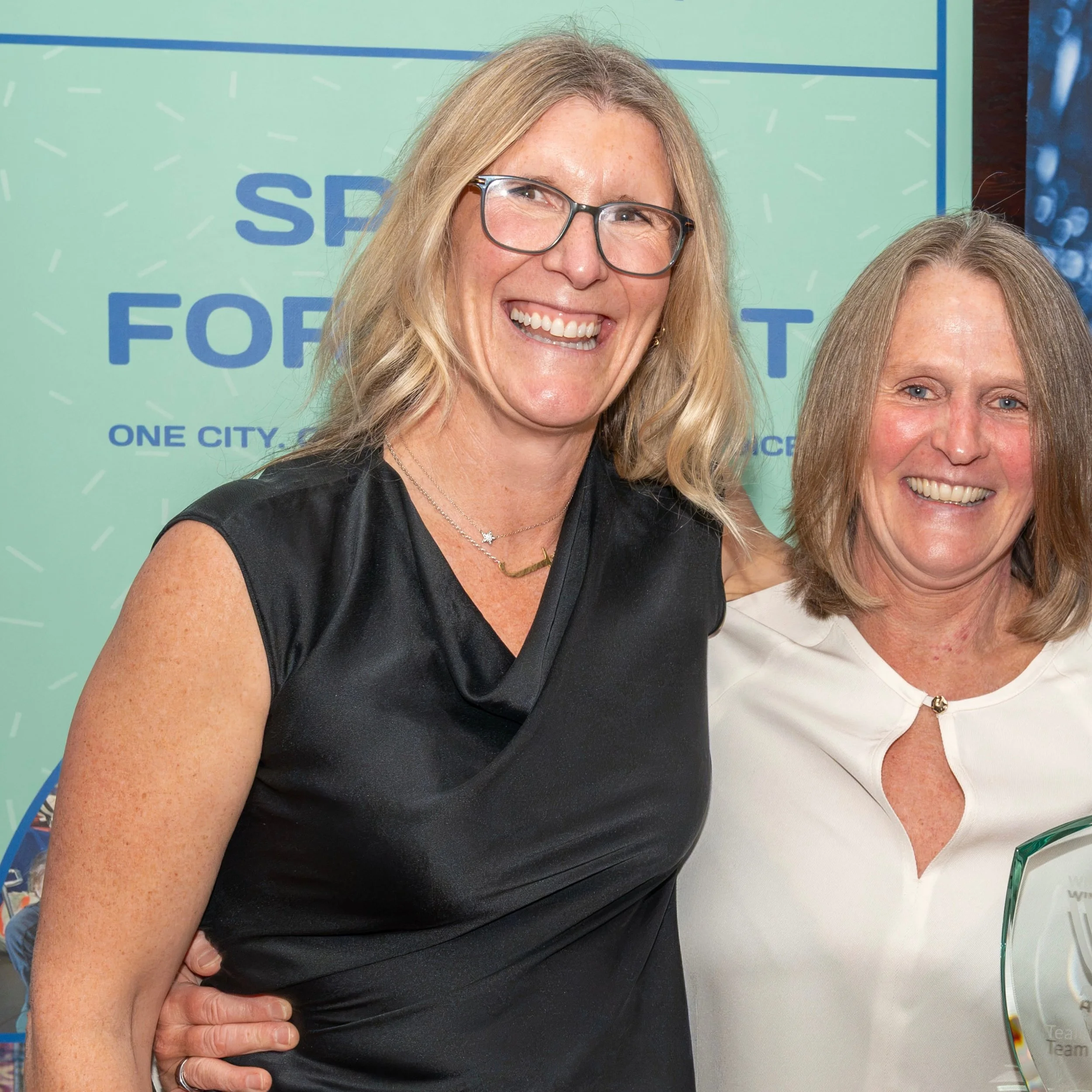 At the recent Sport Winchester Awards 2026, Team of the Year was awarded to Swan Netball Club&rsquo;s Jenny Fisher and Shirley Eastwood (celebrating Hants Team 1) by Lucy Youthed of Resourceful Marketing.

17 wins from 18 games and unbeaten playoffs 