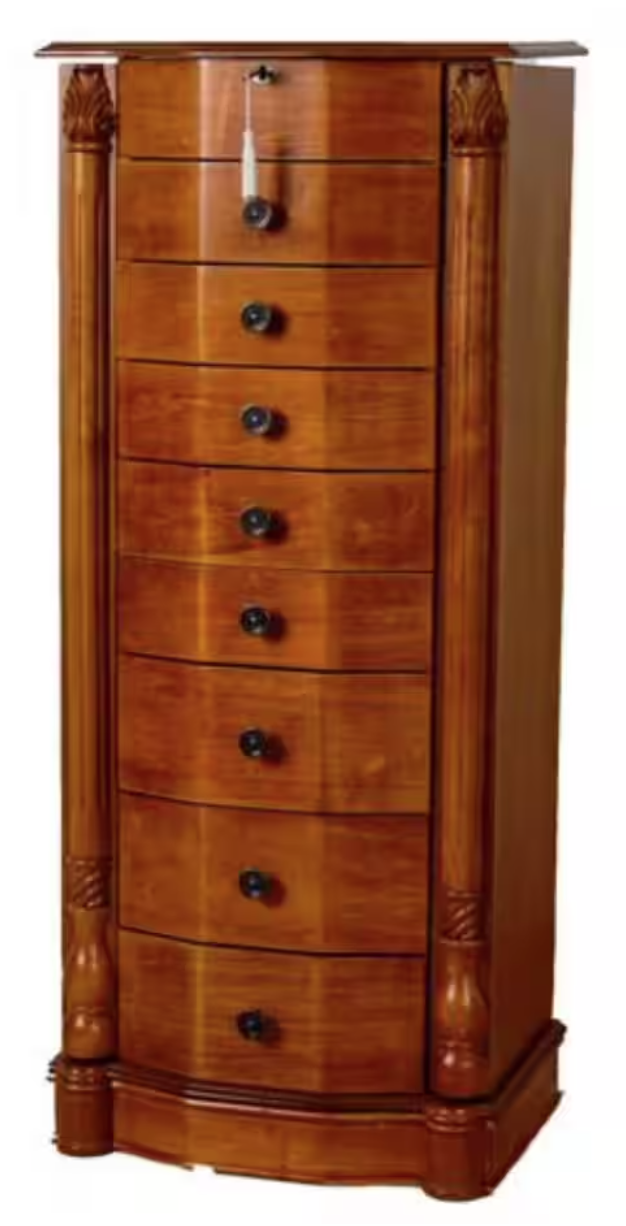 Top compartment locks!
Dimensions: 17"w x 12"d x 40"h