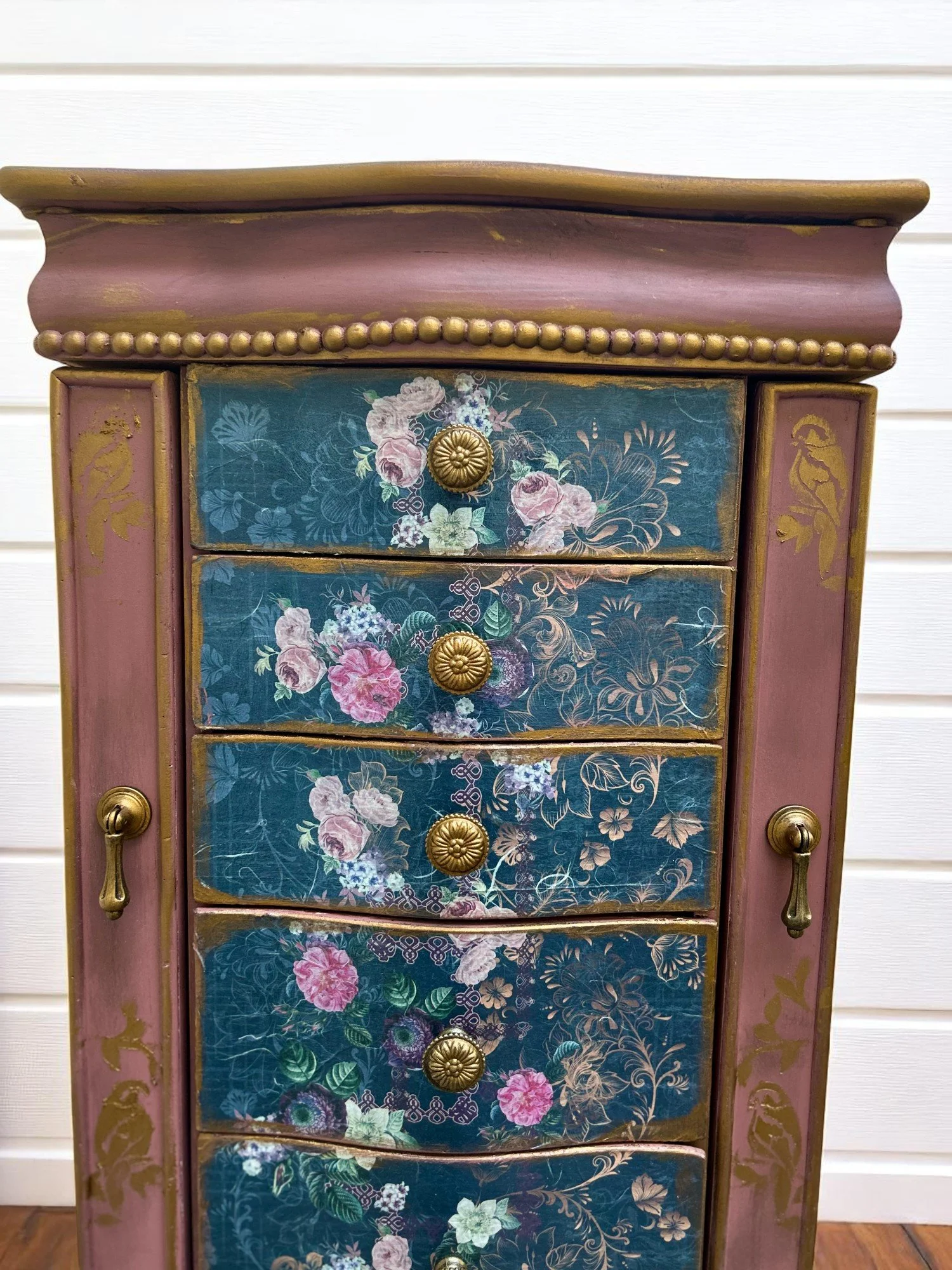 Dusty Rose Wildflower Decoupage