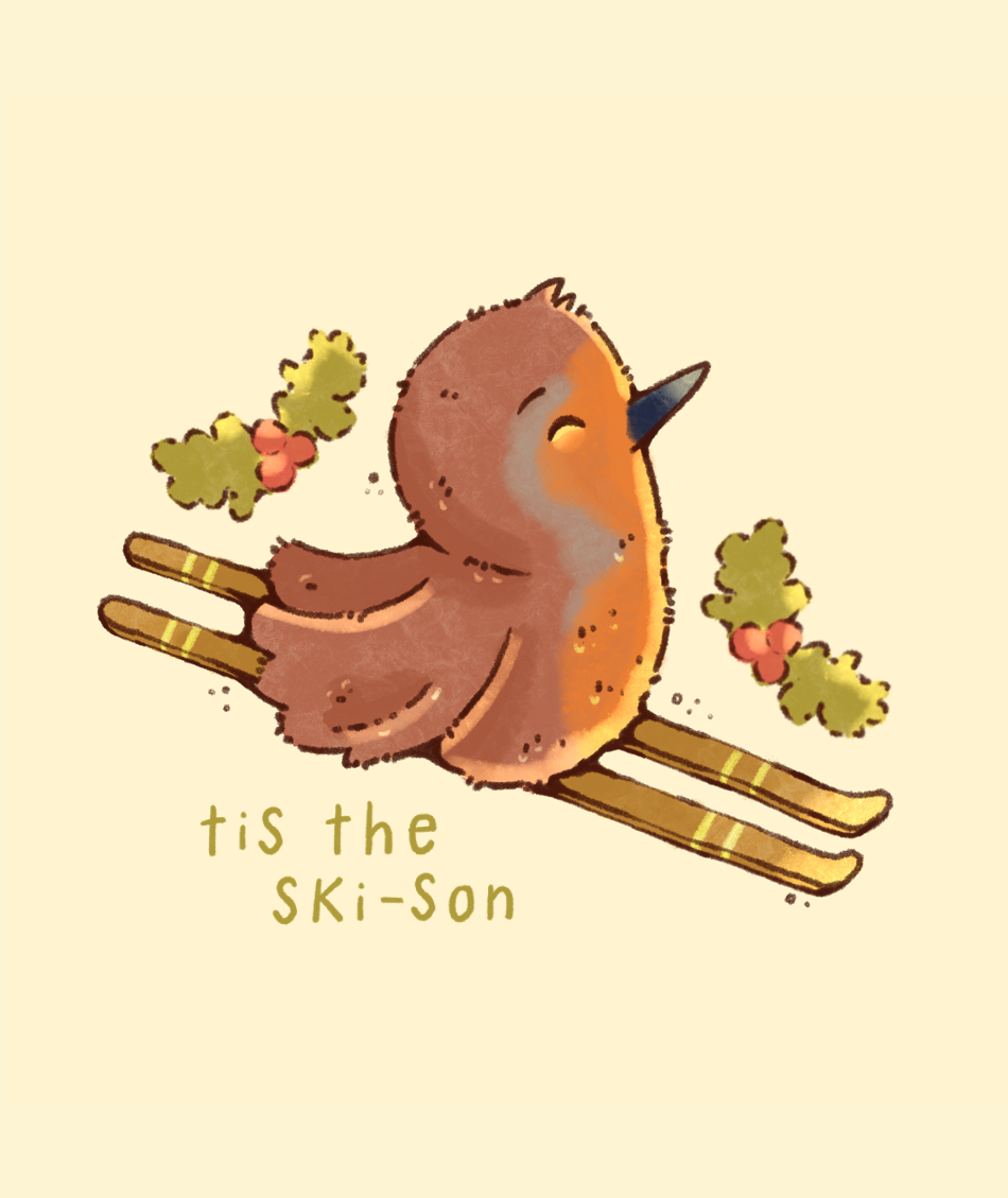 Christmas Ski-son Robins