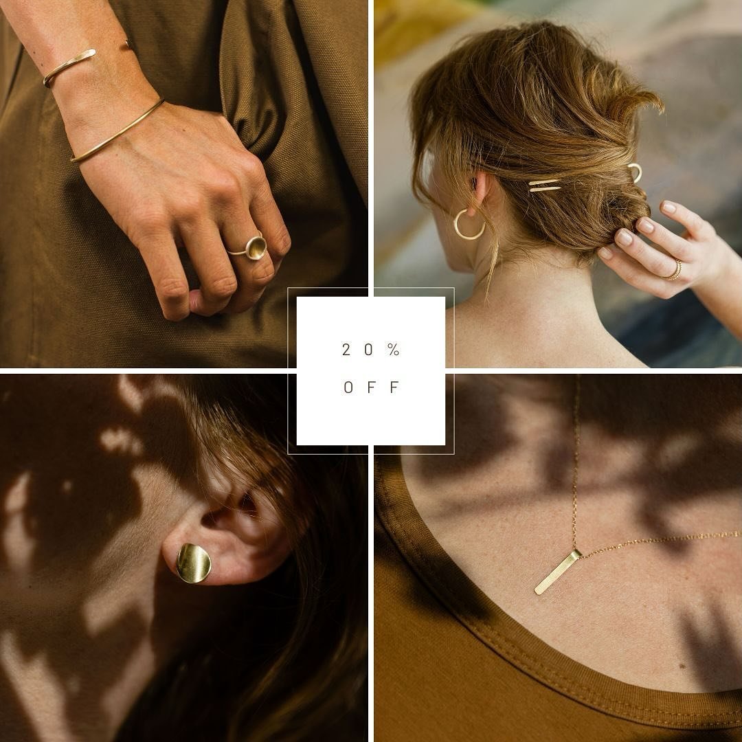 Now through Monday 4/27, get 20% off jewelry, ceramics, prints + note cards on amyvanderels.com. Link in bio to shop the sale! 

📷 @jesikatheos of @km_doyle and @morganrdyer wearing:
1. Gaea Cuffs + Cavo Ring
2. Innis Hairpin, Elise Hoops, Winnifred