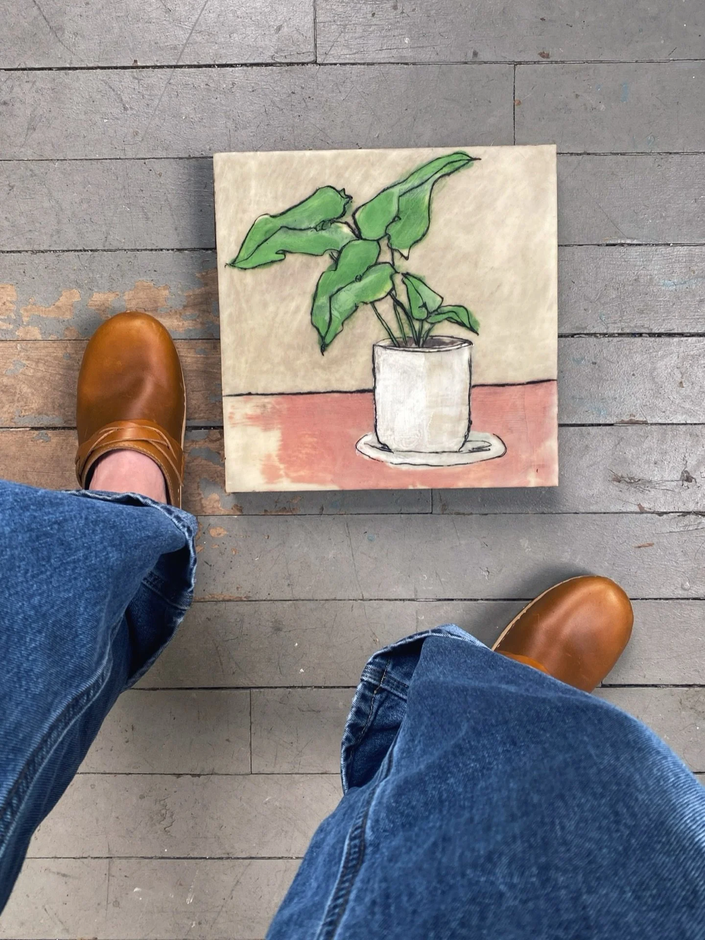 A little painting of a little plant 🌱 

This and many others will be on view at FOLIA, my upcoming show with @heatherkarpart at @newburyportart 
&bull;On view : April 29 - May 30
&bull;Reception : Saturday, May 2, 4-6pm

💚