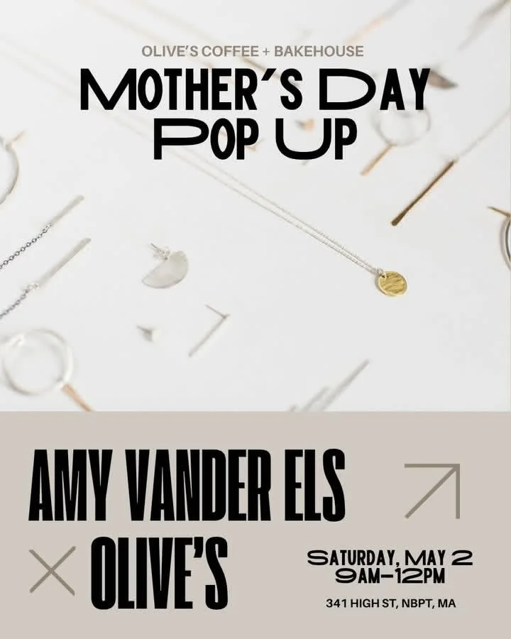 Have yourself an artsy weekend with me! 🩵

First up, I&rsquo;ll be at @olivescoffeeandbakehouse in nbpt for a Mother&rsquo;s Day Pop Up on Saturday, May 2 from 9am to 12pm. Come by and grab something sweet from both of us ☕️ 🥐 

Later that day, the