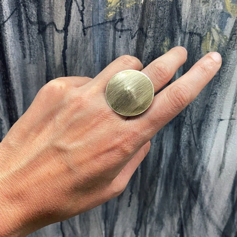 Brass Disc Ring (adjustable band)