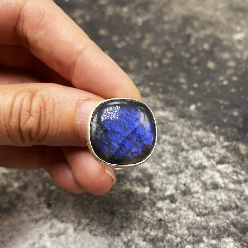 OOAK :: labradorite + sterling silver ring (size 9)