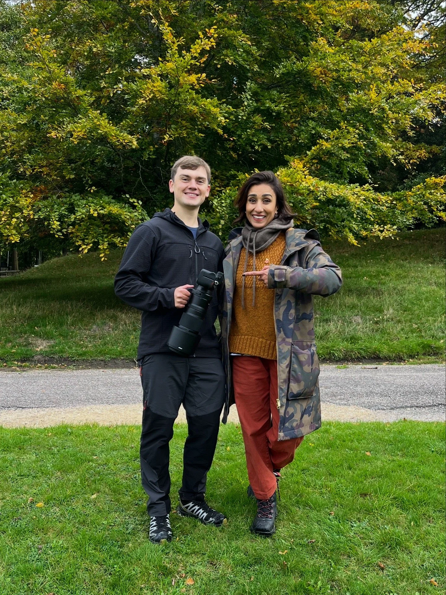 William Hickie and Anita Rani after filming BBC Countryfile