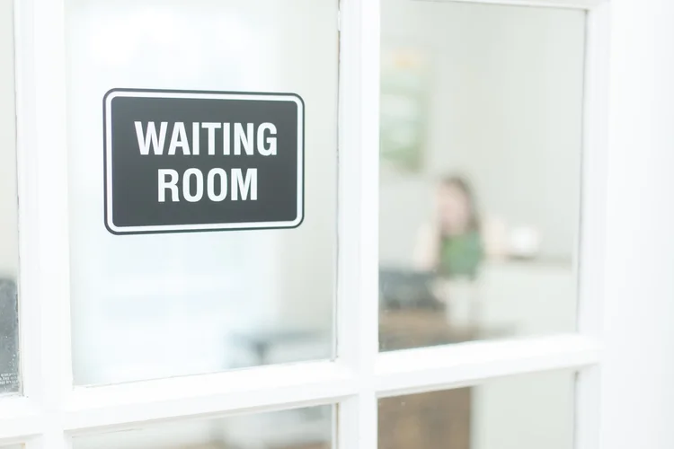 The waiting room door at a Soul Story Therapy office