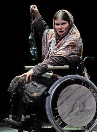 Regan as Feklusha in THE STORM, directed by Larissa Lury, UC San Diego.