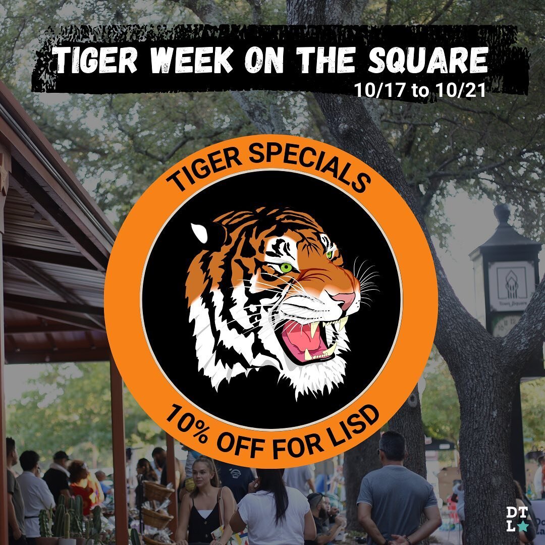 We love our @lancasterisd 🐾 tigers and HOMECOMING WEEK! All Lancaster ISD +
Bring your ID to get 10% off at participating businesses and look for tiger specials 👀 below:
&bull; Gelu Italian Ice
&bull; HUG BBQ
&bull; Just Juice
&bull; The Lovin' Ove