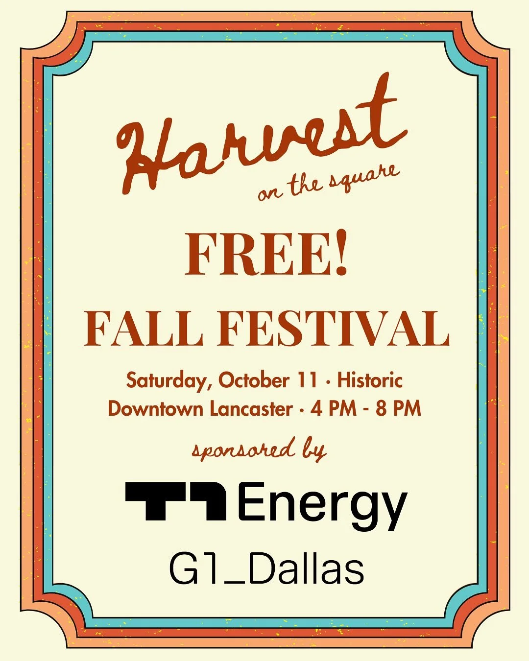 A Huge Thank You to Our Incredible Sponsors for the Harvest on the Square Fall Fest 🎃THIS COMING SATURDAY 🍂!

This event would not be possible without our amazing community partners who helped make it financially viable and free for everyone to enj
