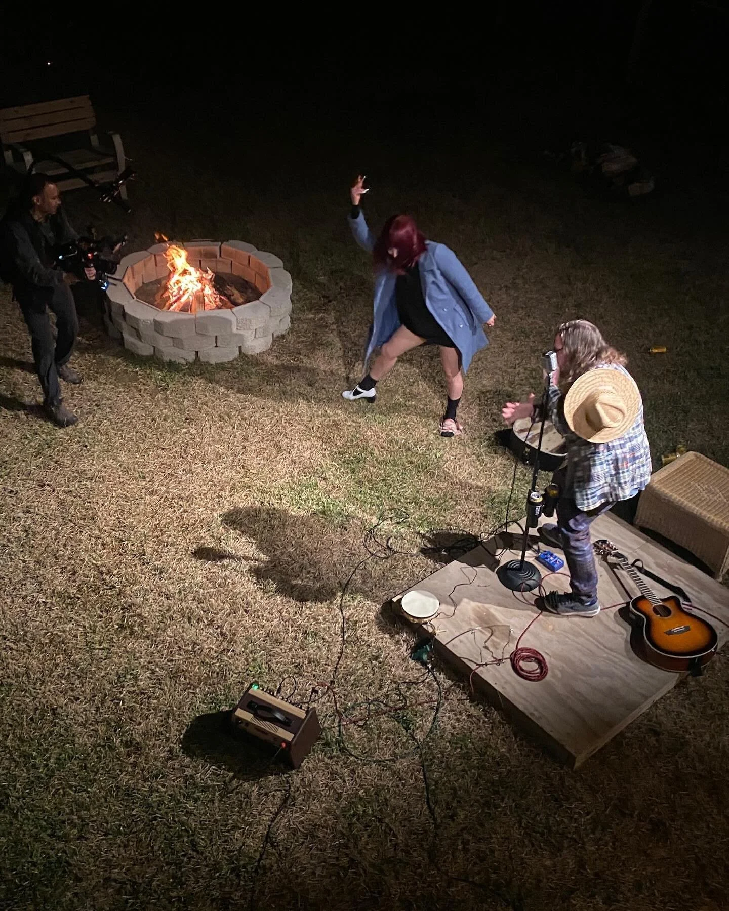 Bonfire Song for &quot;Phoebe&quot; (played by @sandravbaptista) in Technoburger. Shot in Surfside, TX this weekend 🍔
📸: @sound_daddie