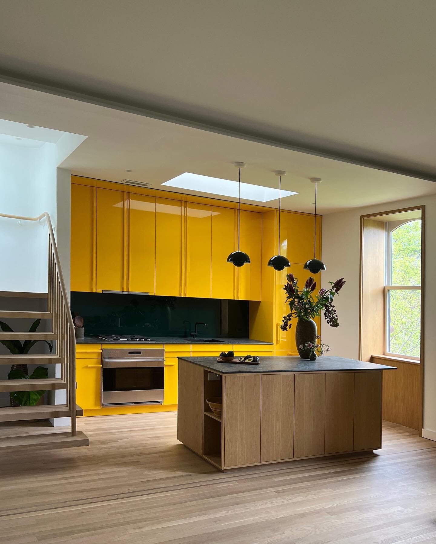 Another Before &amp; After photos of the Kitchen in our Fort Greene Roof Top Apartment Project.⁠
⁠
⁠
#nycarchitecture #nycinteriordesign #nycinteriors #nycapartment #architecture #interiordesign #brooklynarchitecture #brooklyninteriordesign #brooklyn