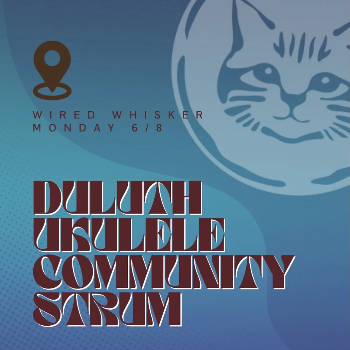 Scroll for a week of events at Wired Whisker ➡️🗓️

Monday 6/8
6PM - 7PM
🎶 Duluth Ukulele Community Strum
Bring your own ukulele, music stand, songbook, and tuner for a strum session! Participants must be familiar with at least 3 chords and contact 