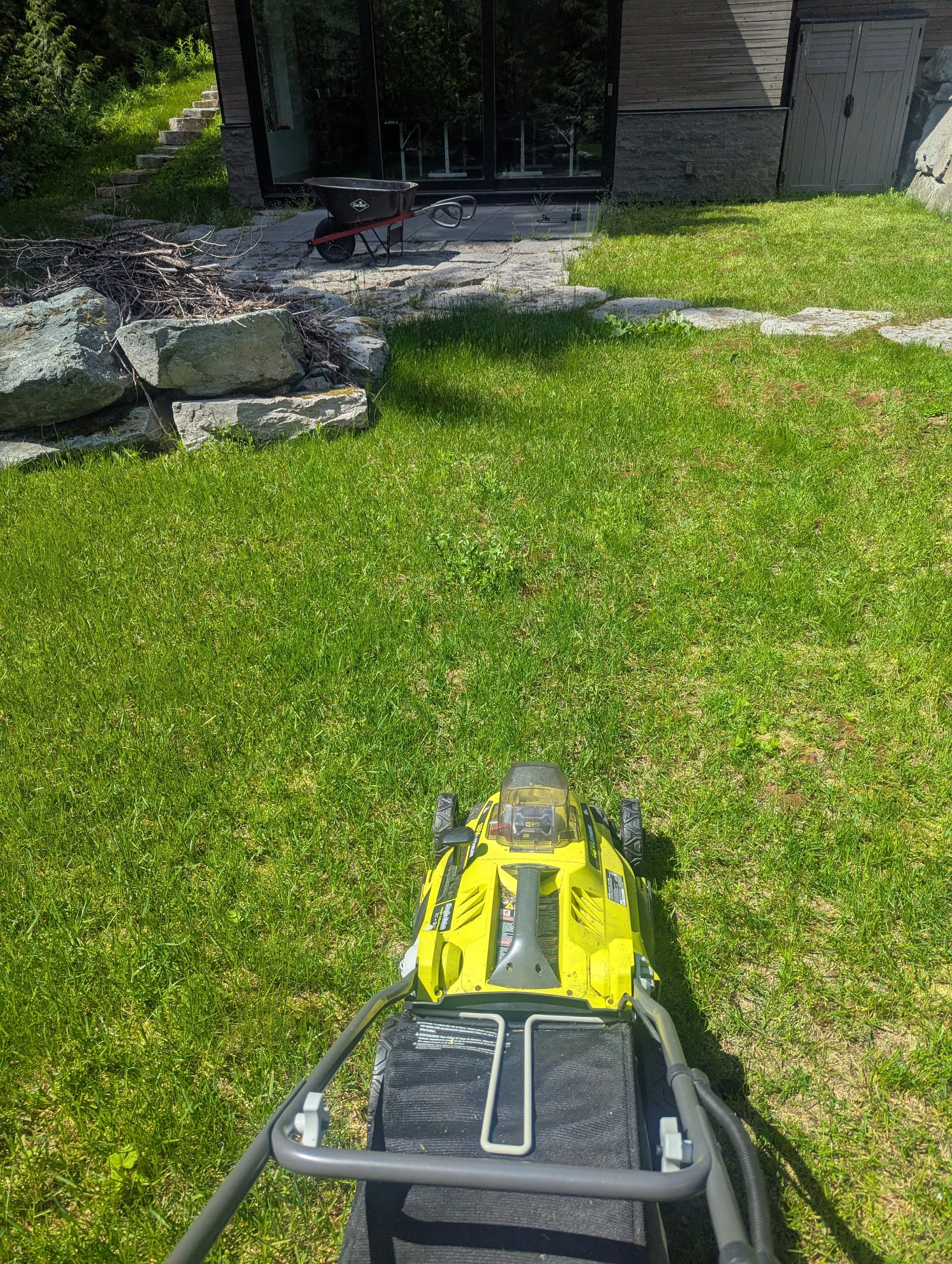 Lawns mowed and grass watered.