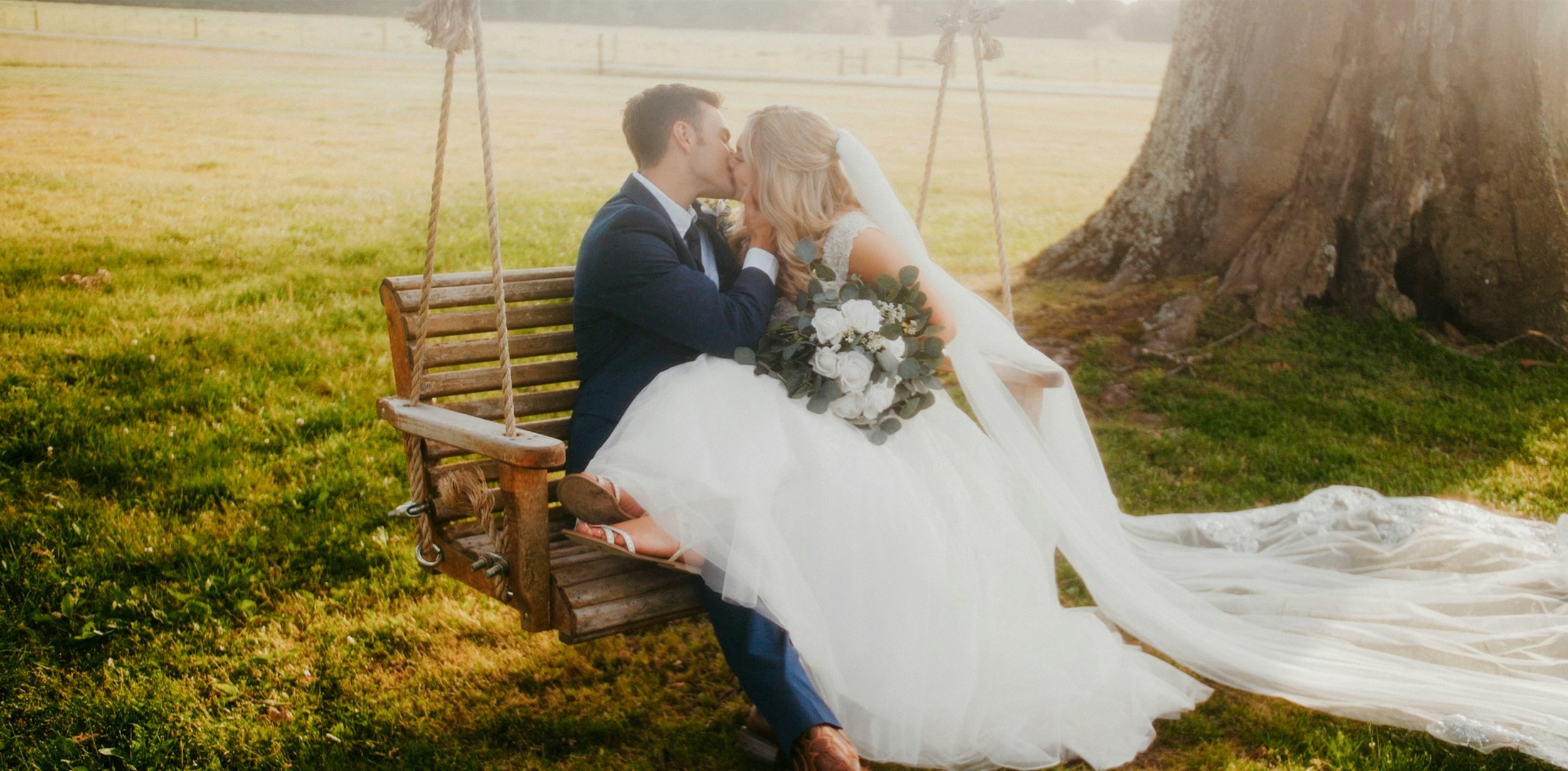 Relaxed, peaceful wedding at Blue Note Country Inn, near Asheville, North Carolina.