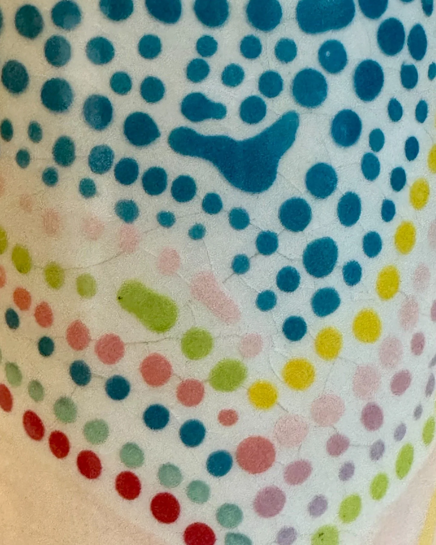 This espresso cup was designed by my daughter years ago. ☕️
Still my favorite.

The blush pink background&mdash;like she somehow knew softness would be my nervous system&rsquo;s love language.
And the sprinkle of color&hellip; a tiny ignition.

Every